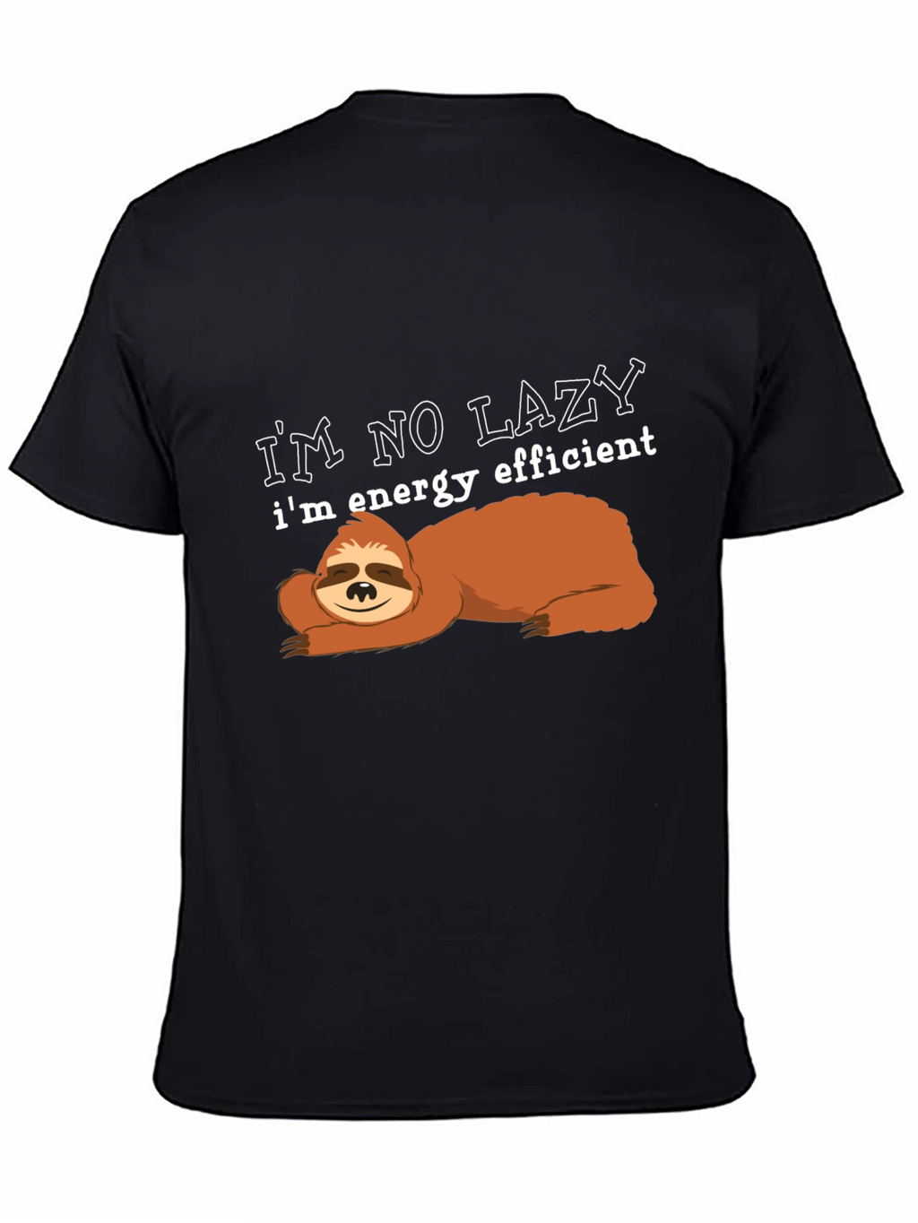 Energy Efficient Sloth Graphic T-Shirt