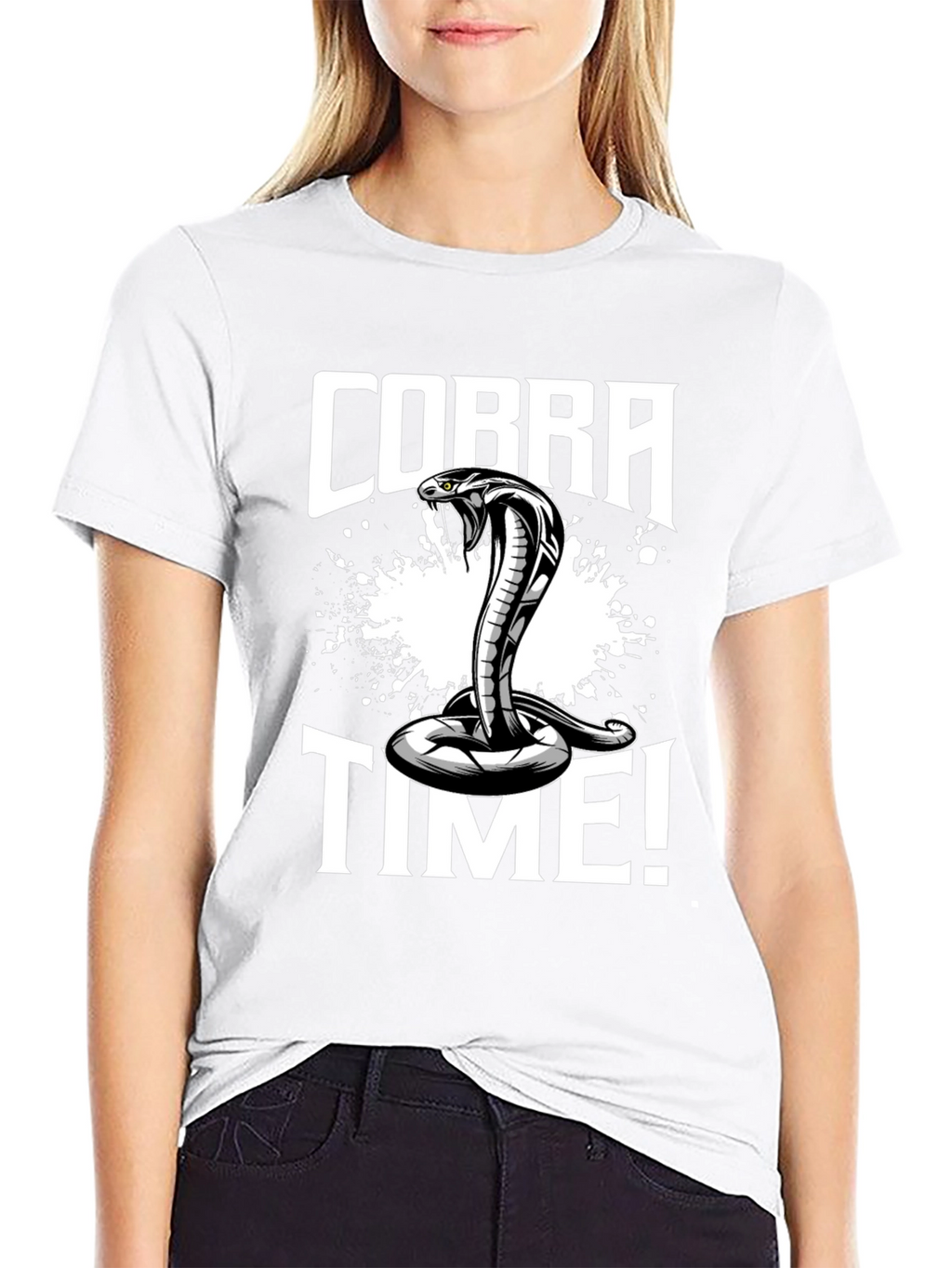 Cobra Time! Graphic Print Black T-Shirt