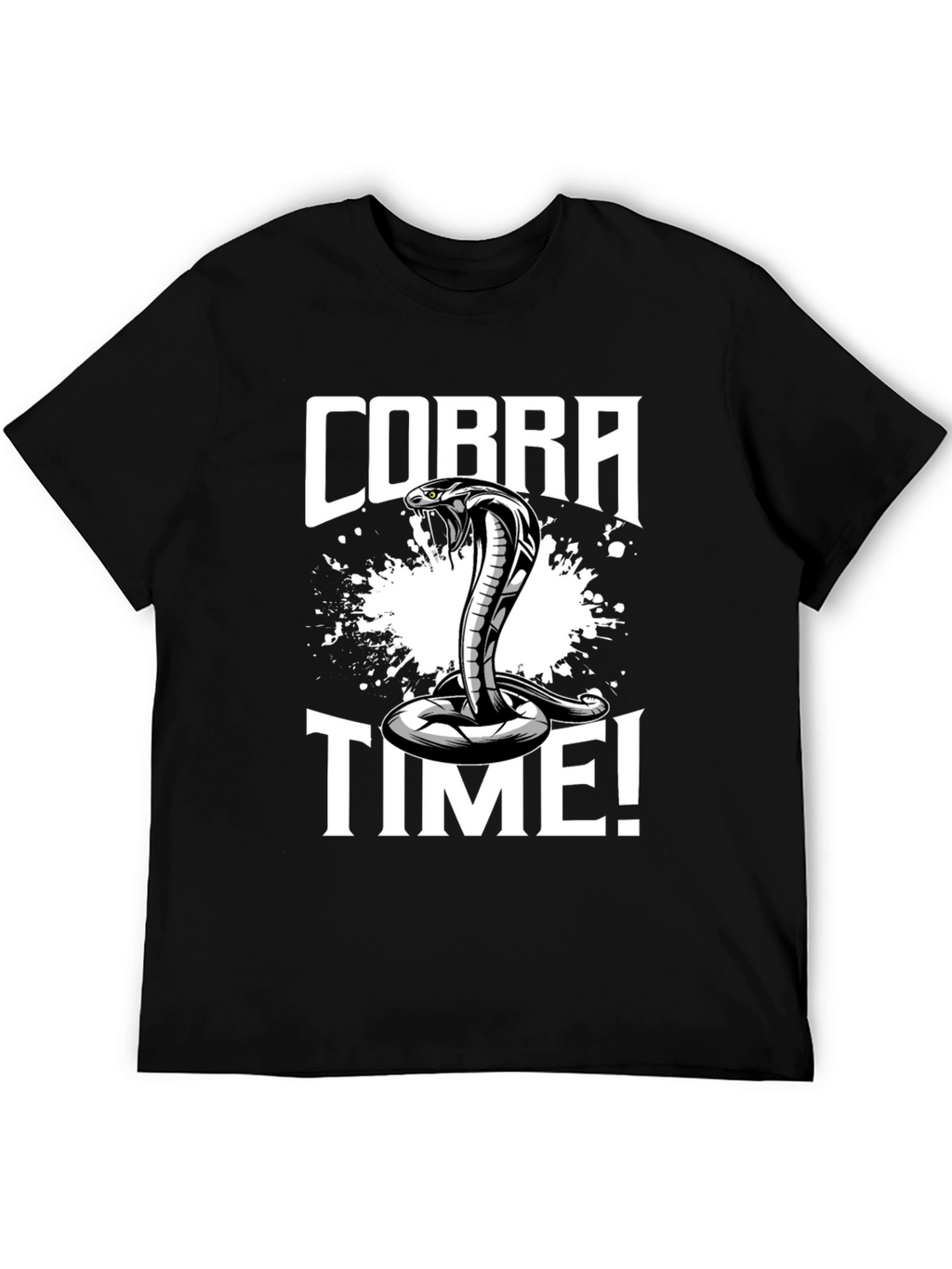 Cobra Time! Graphic Print Black T-Shirt