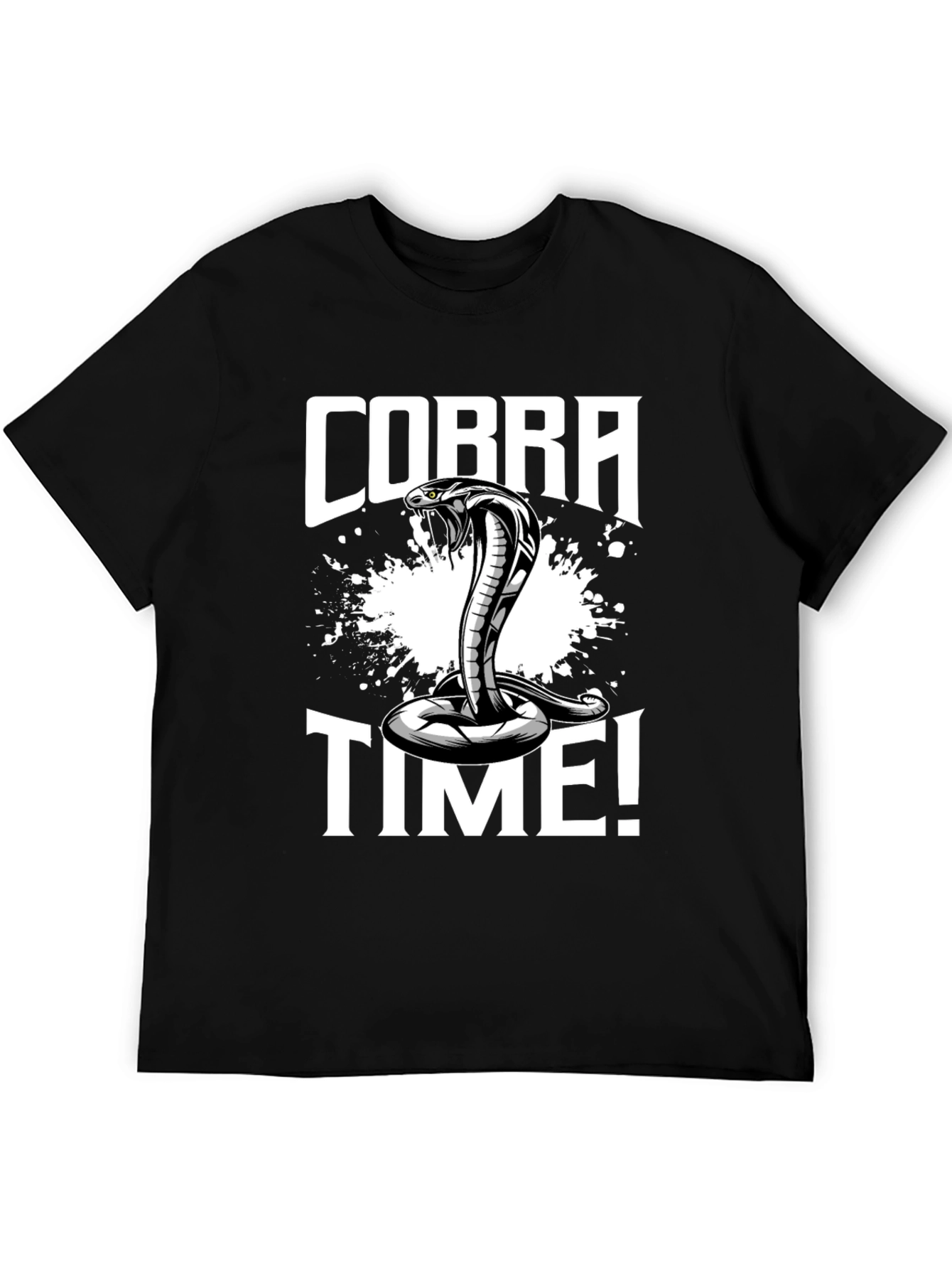 Cobra Time! Graphic Print Black T-Shirt