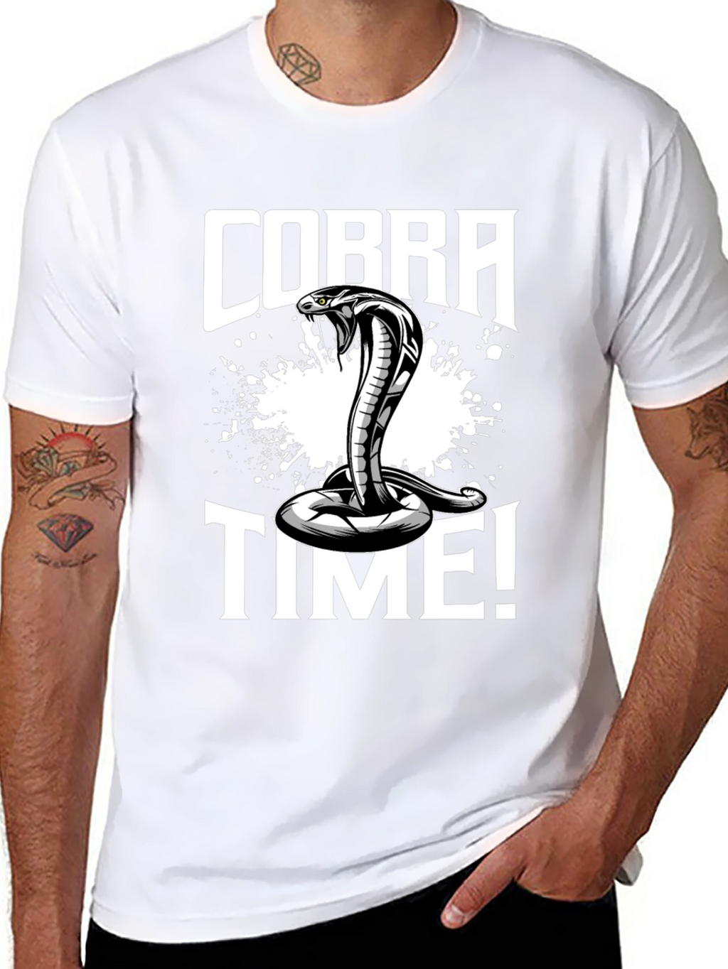 Cobra Time! Graphic Print Black T-Shirt