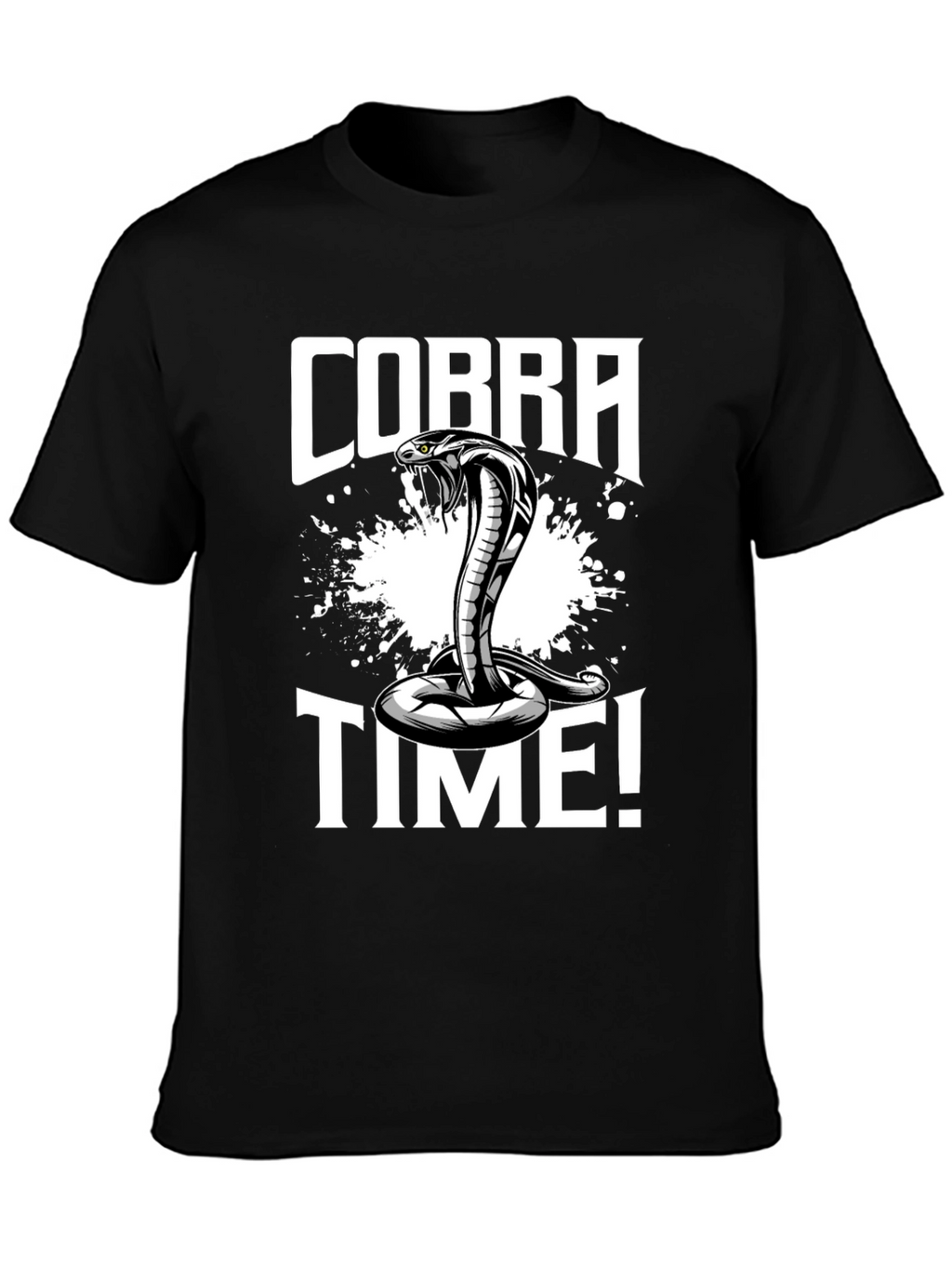 Cobra Time! Graphic Print Black T-Shirt