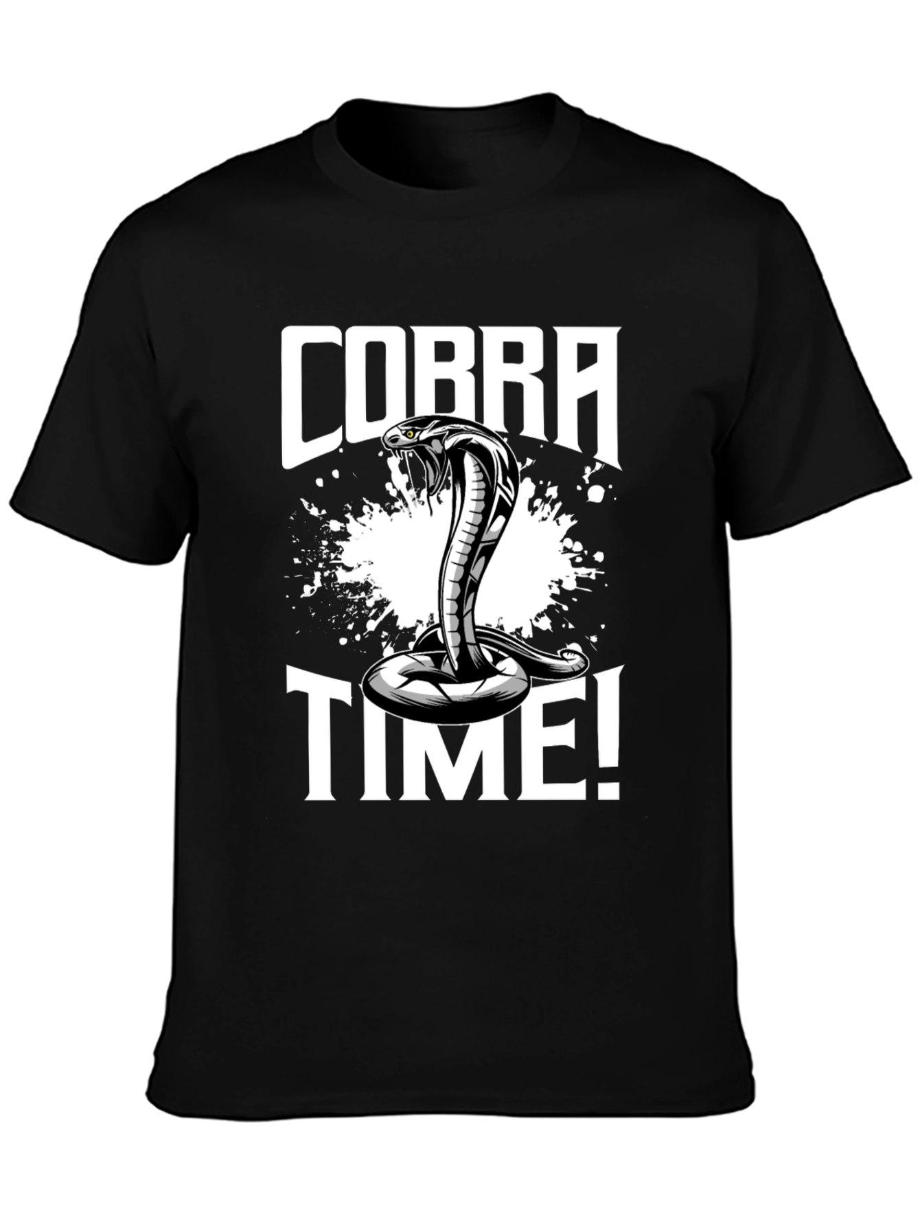 Cobra Time! Graphic Print Black T-Shirt