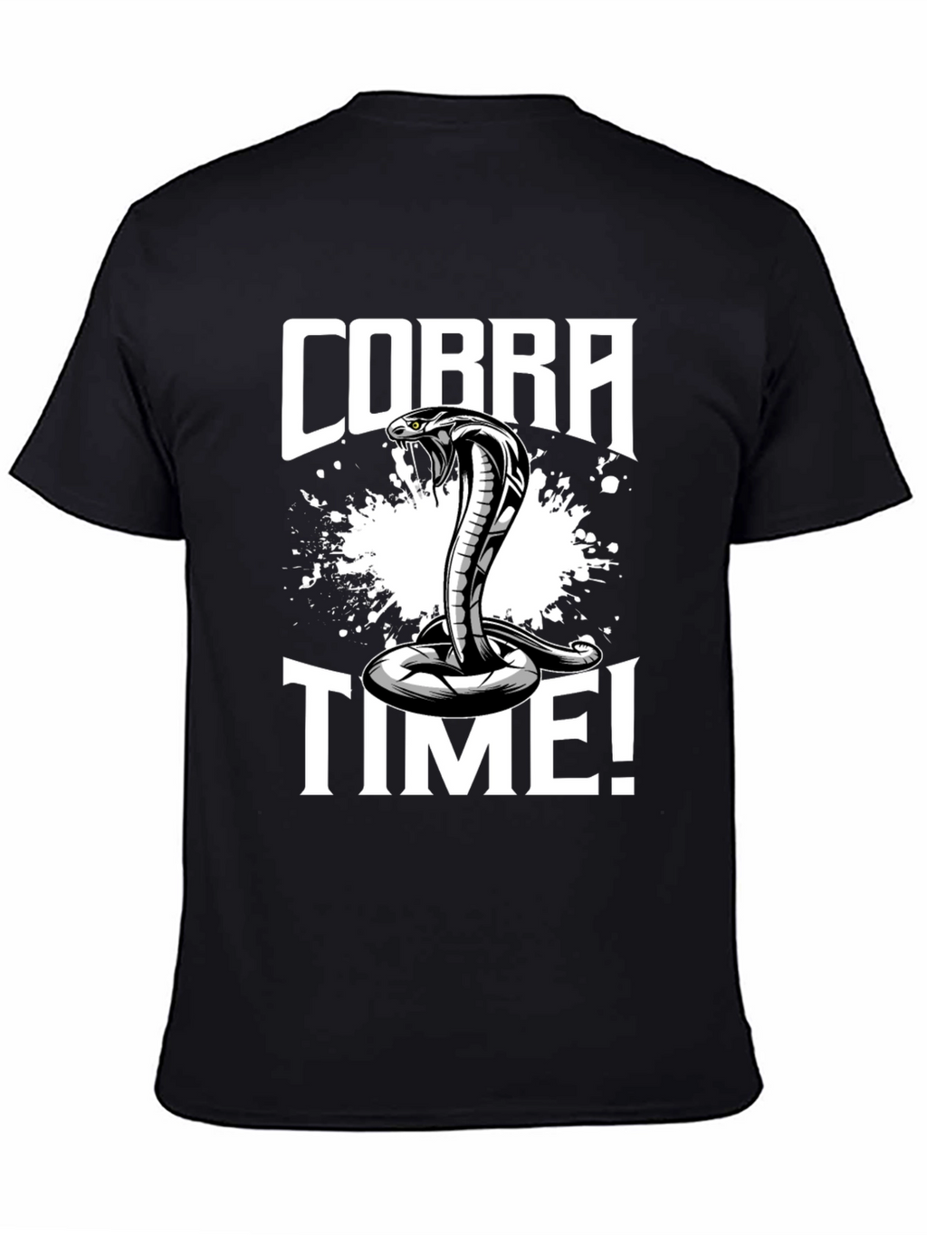 Cobra Time! Graphic Print Black T-Shirt