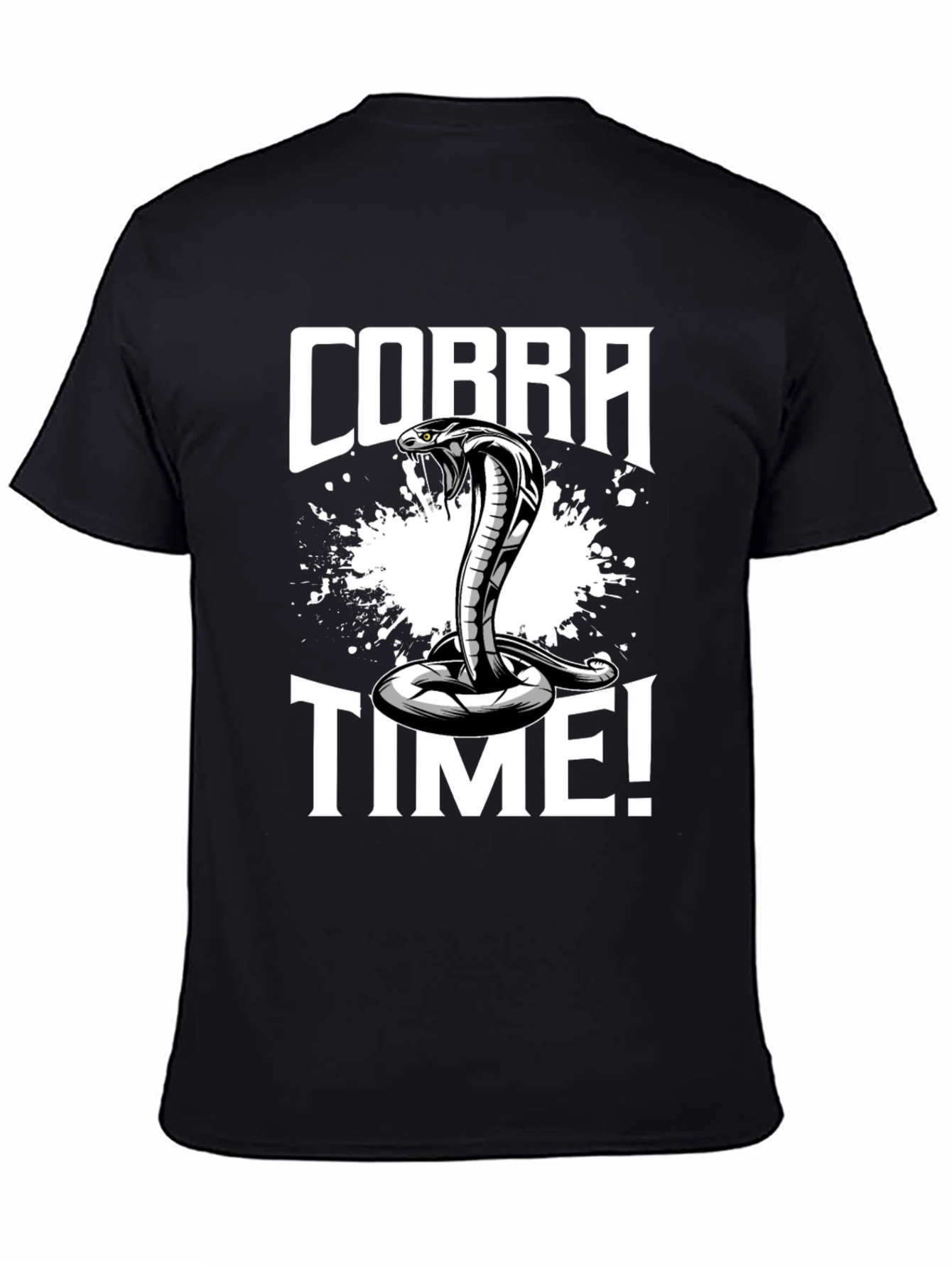 Cobra Time! Graphic Print Black T-Shirt