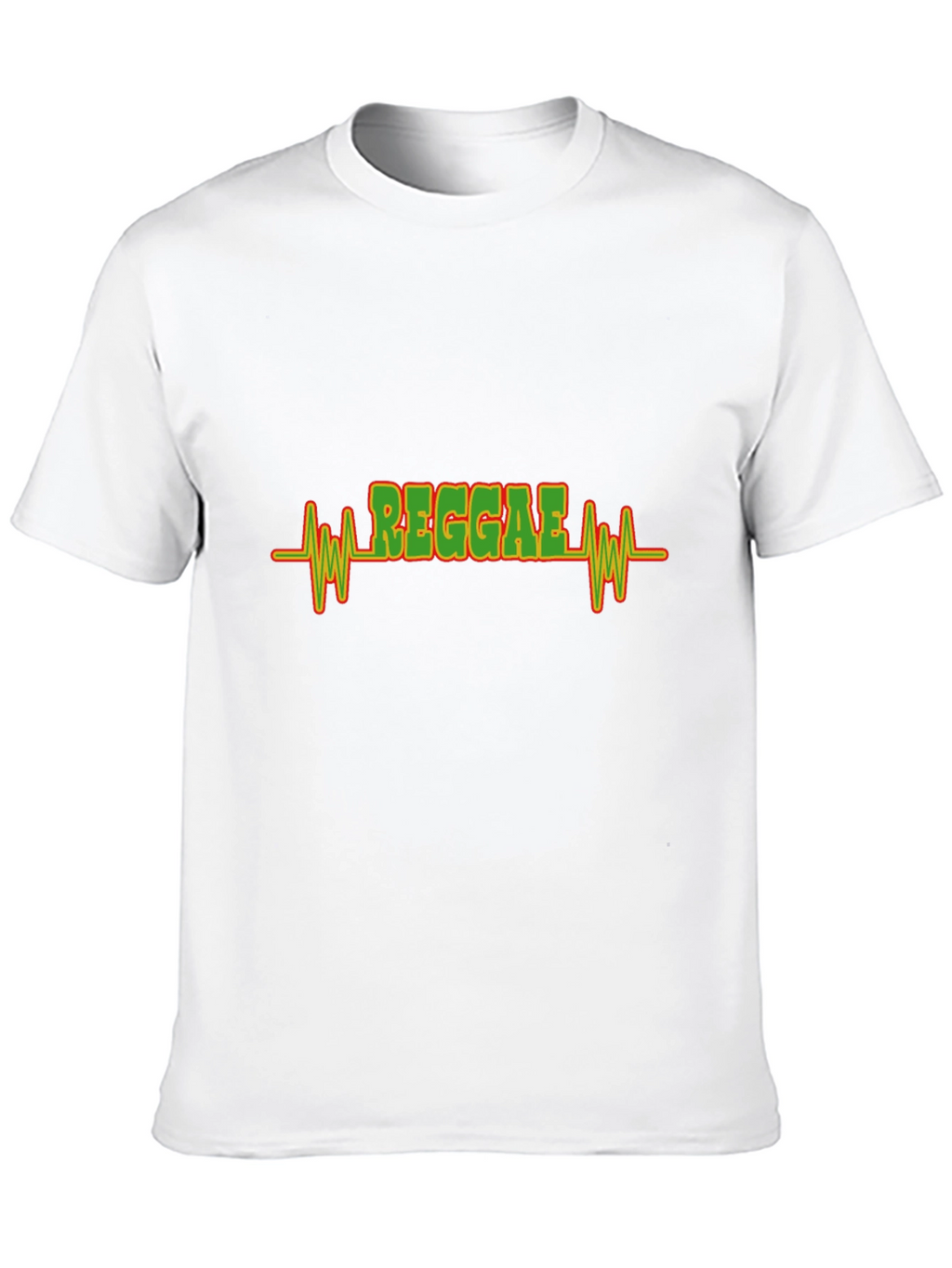 Reggae Heartbeat Graphic T-Shirt - Black