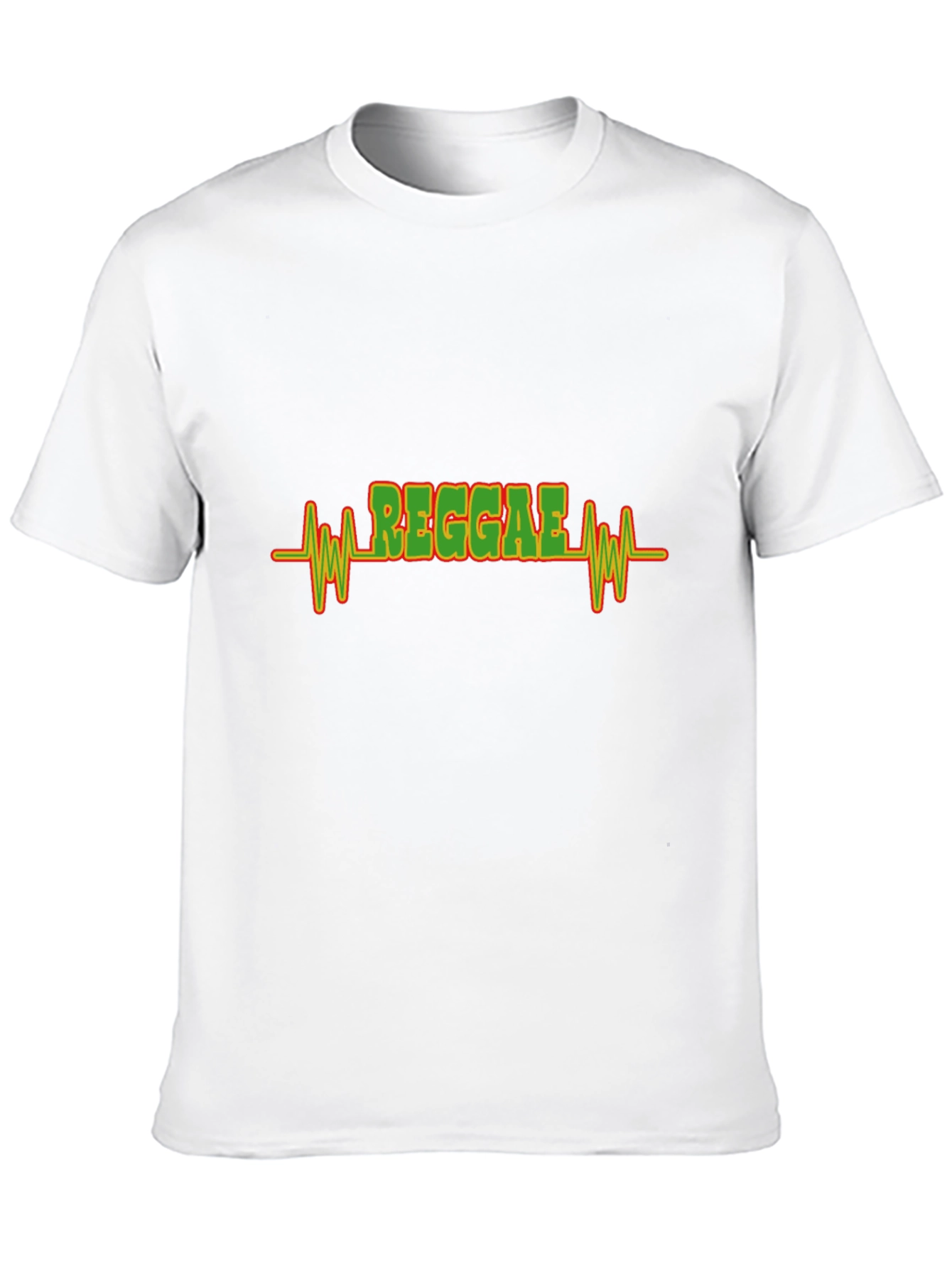 Reggae Heartbeat Graphic T-Shirt - Black