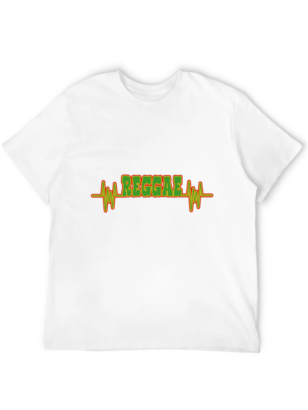 Reggae Heartbeat Graphic T-Shirt - Black