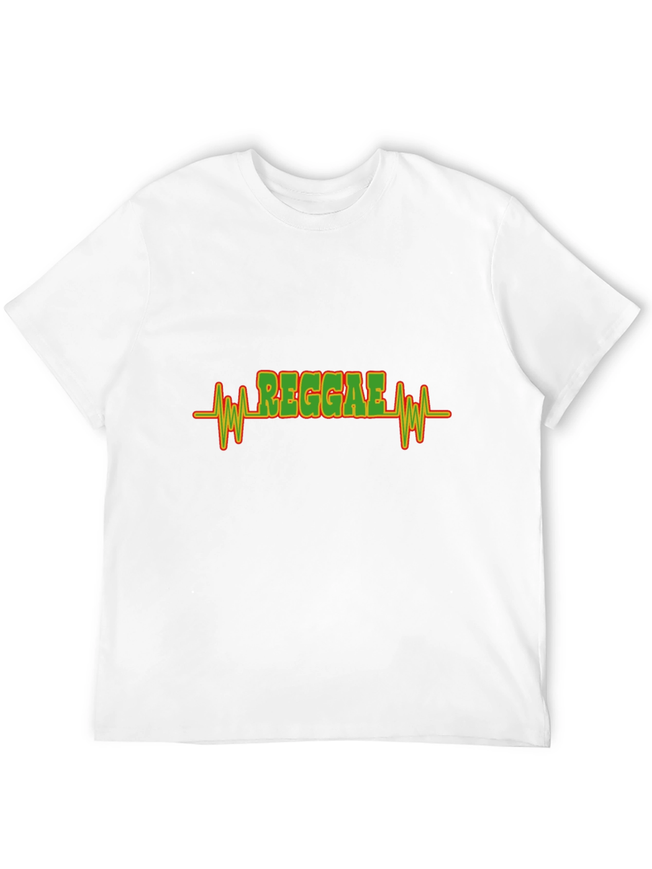 Reggae Heartbeat Graphic T-Shirt - Black