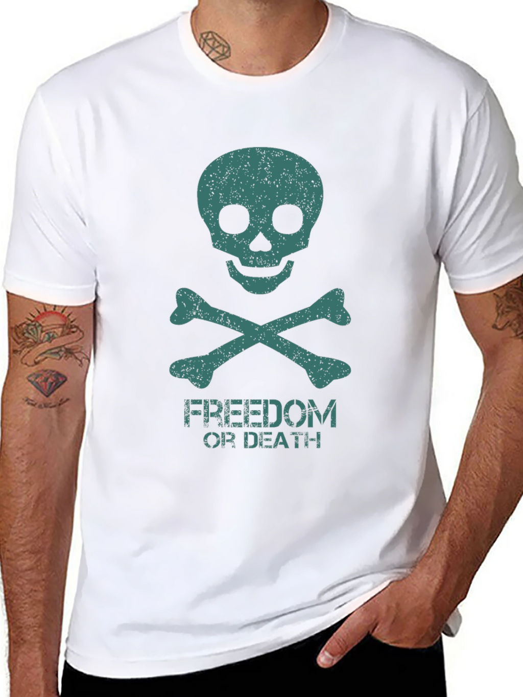 Freedom or Death Skull Graphic Tee