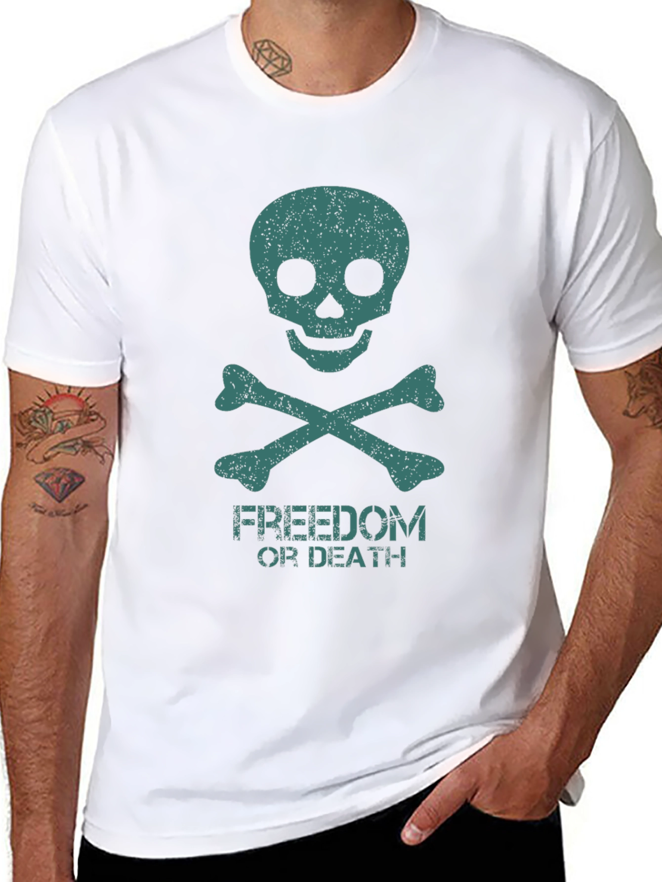 Freedom or Death Skull Graphic Tee
