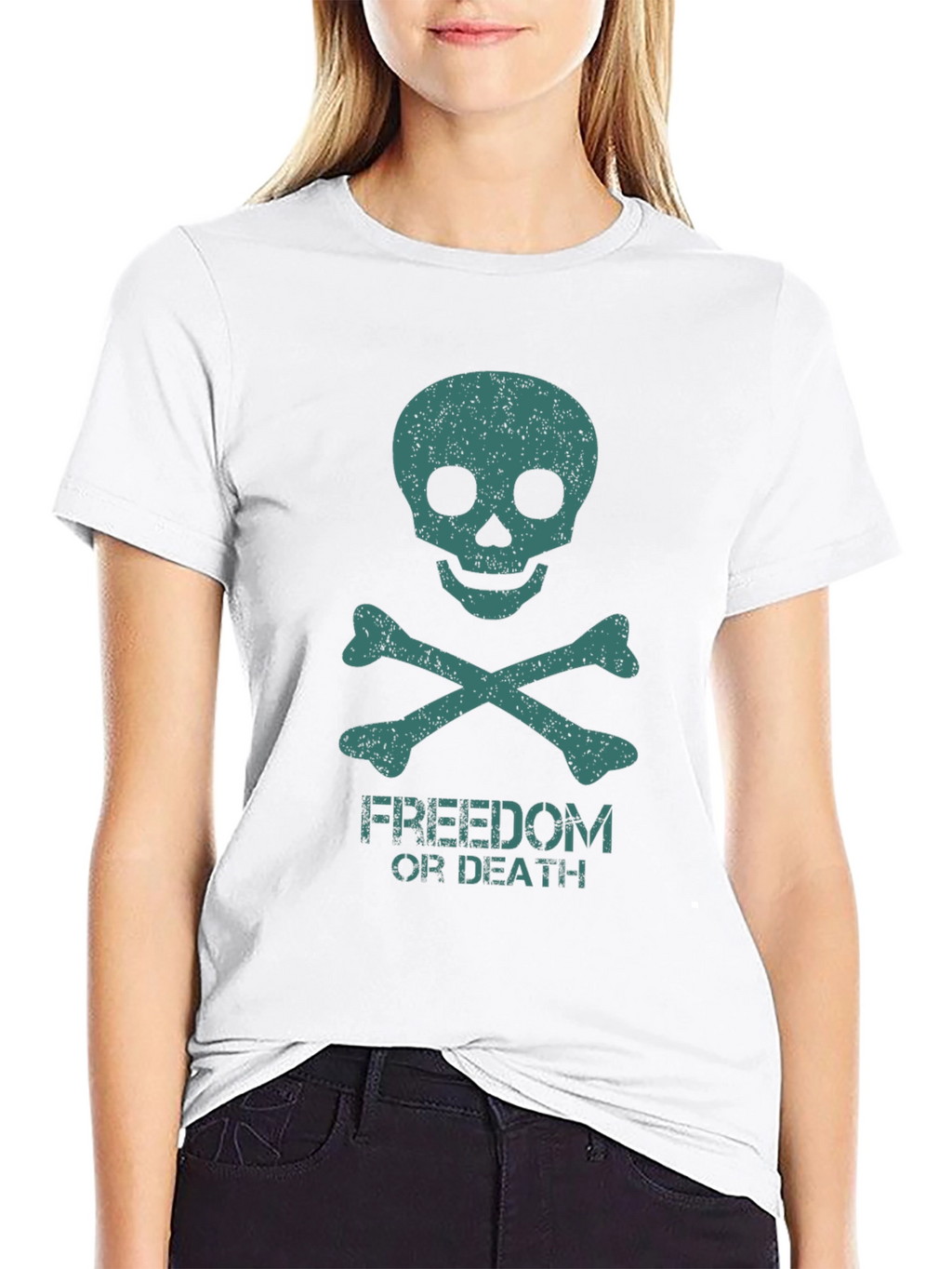 Freedom or Death Skull Graphic Tee