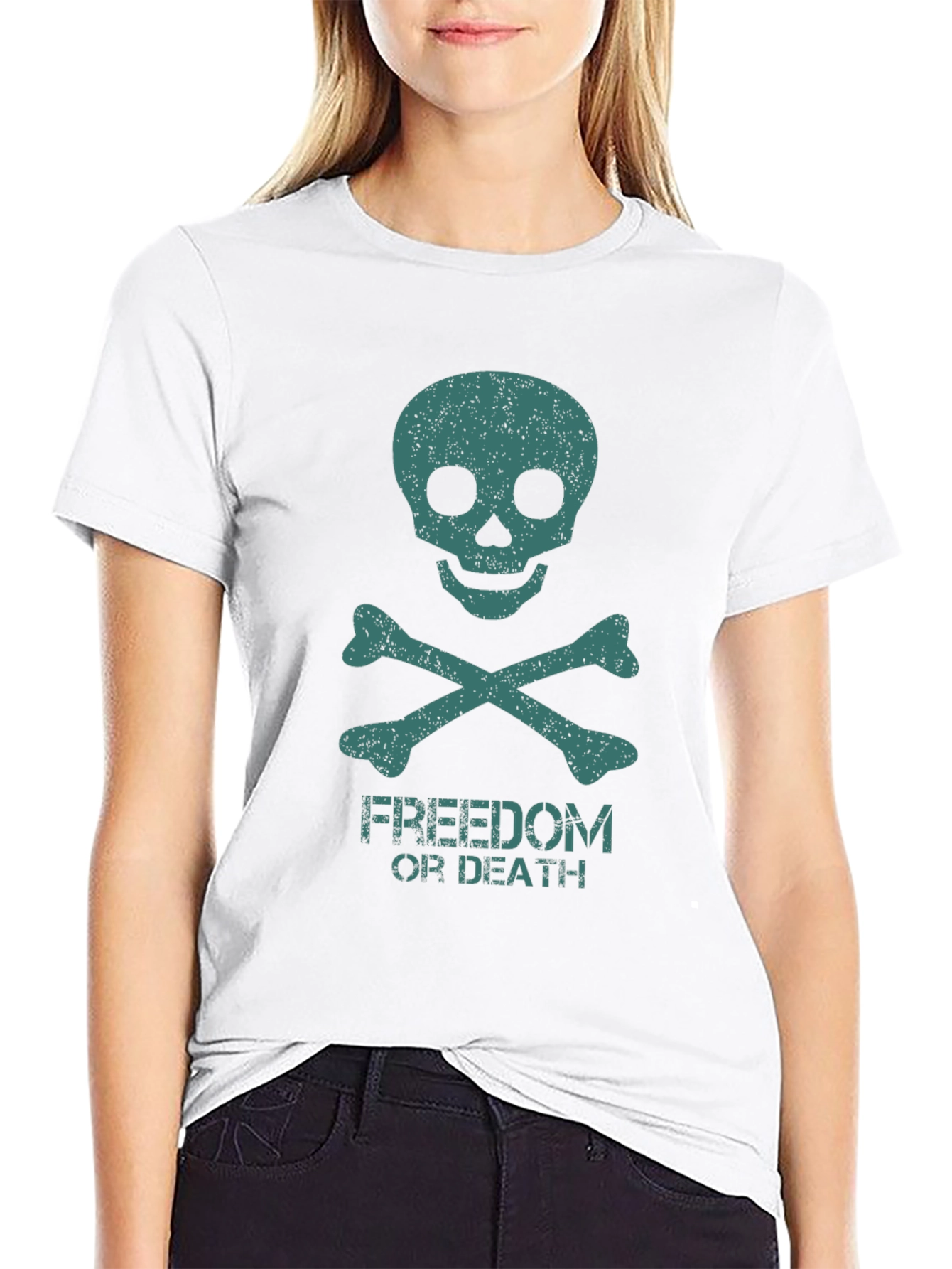 Freedom or Death Skull Graphic Tee