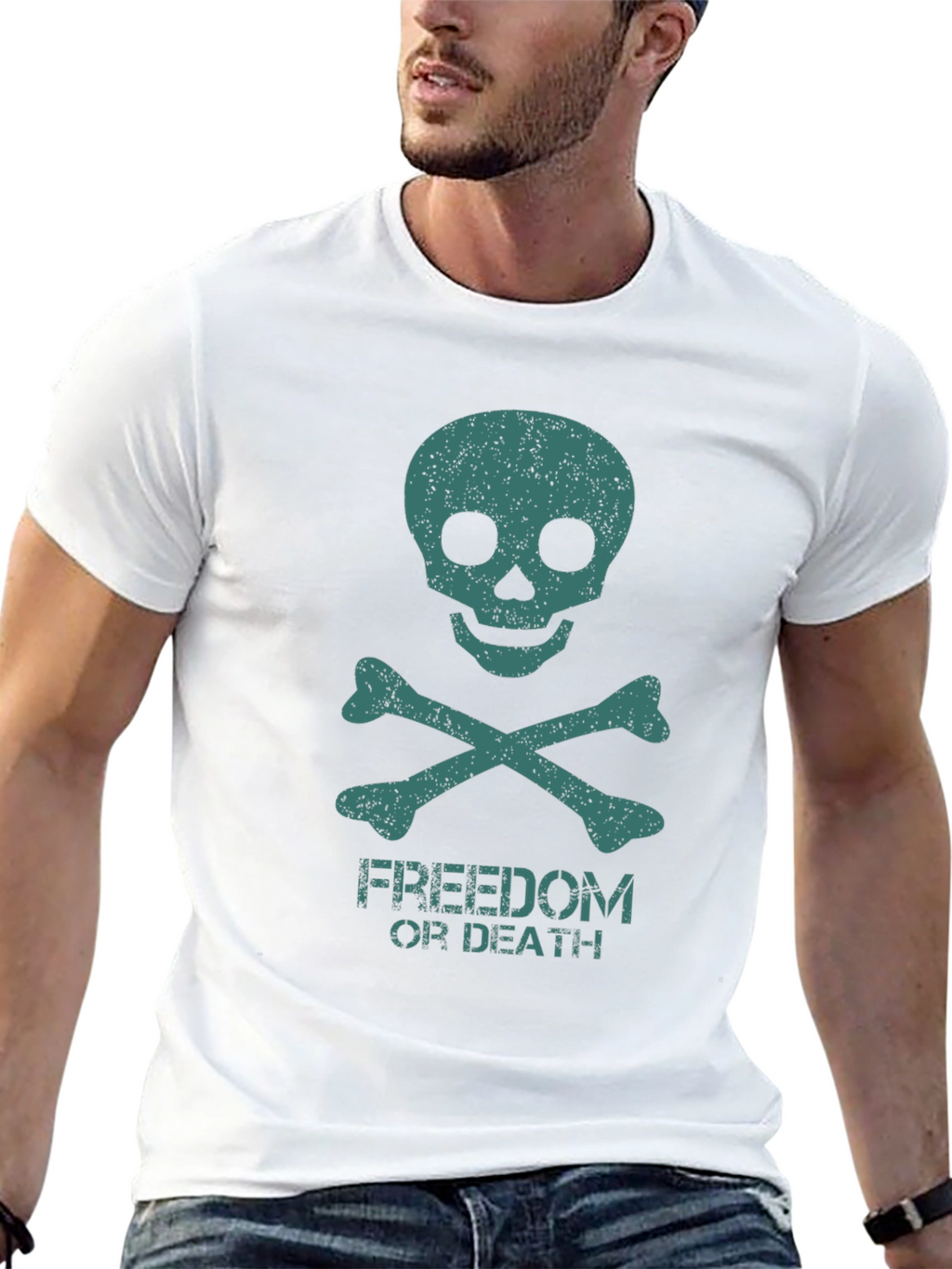 Freedom or Death Skull Graphic Tee