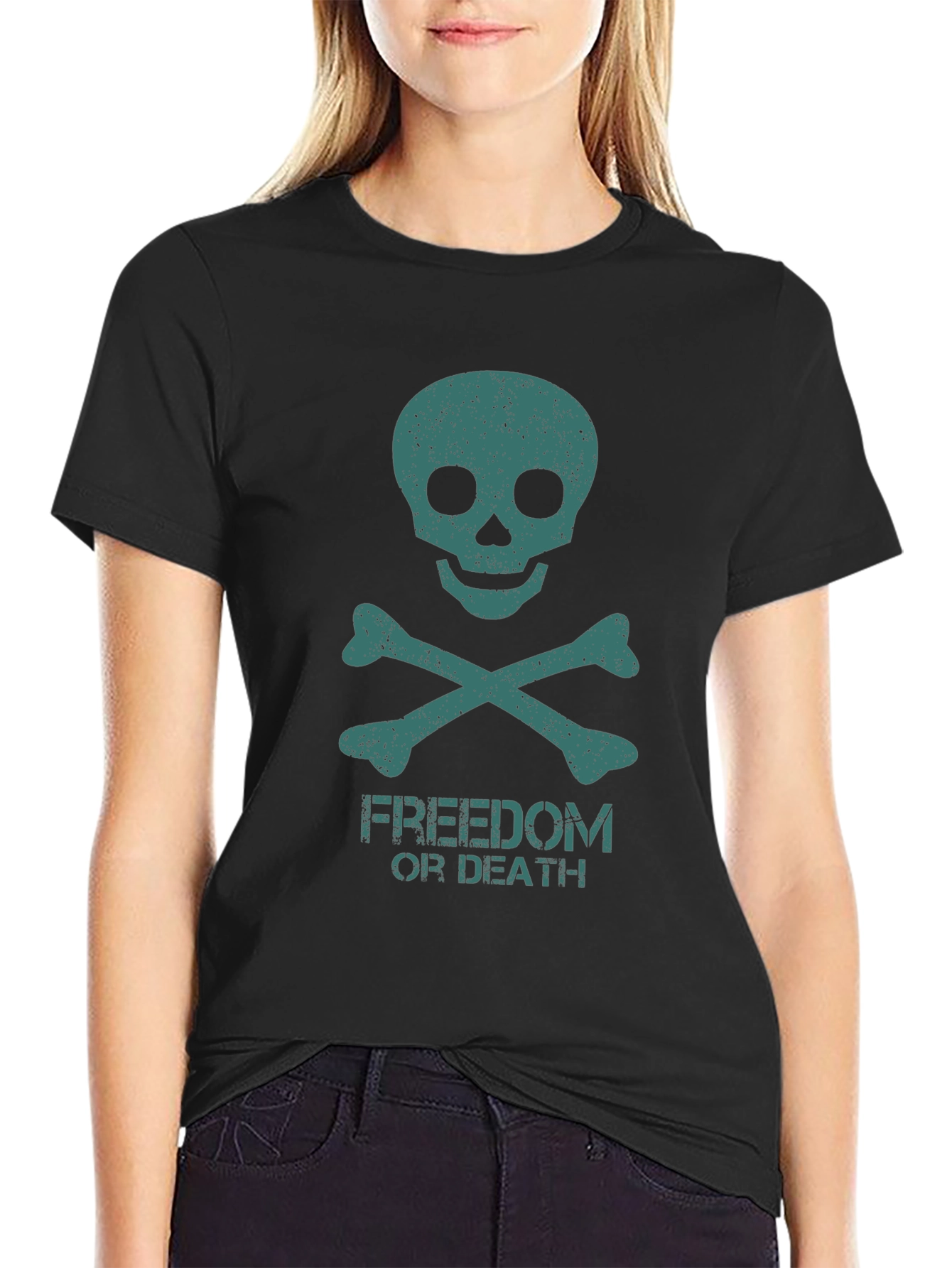 Freedom or Death Skull Graphic Tee