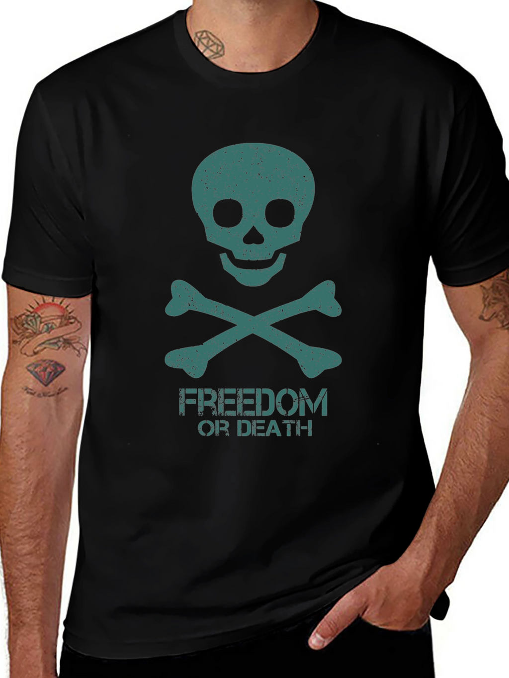 Freedom or Death Skull Graphic Tee