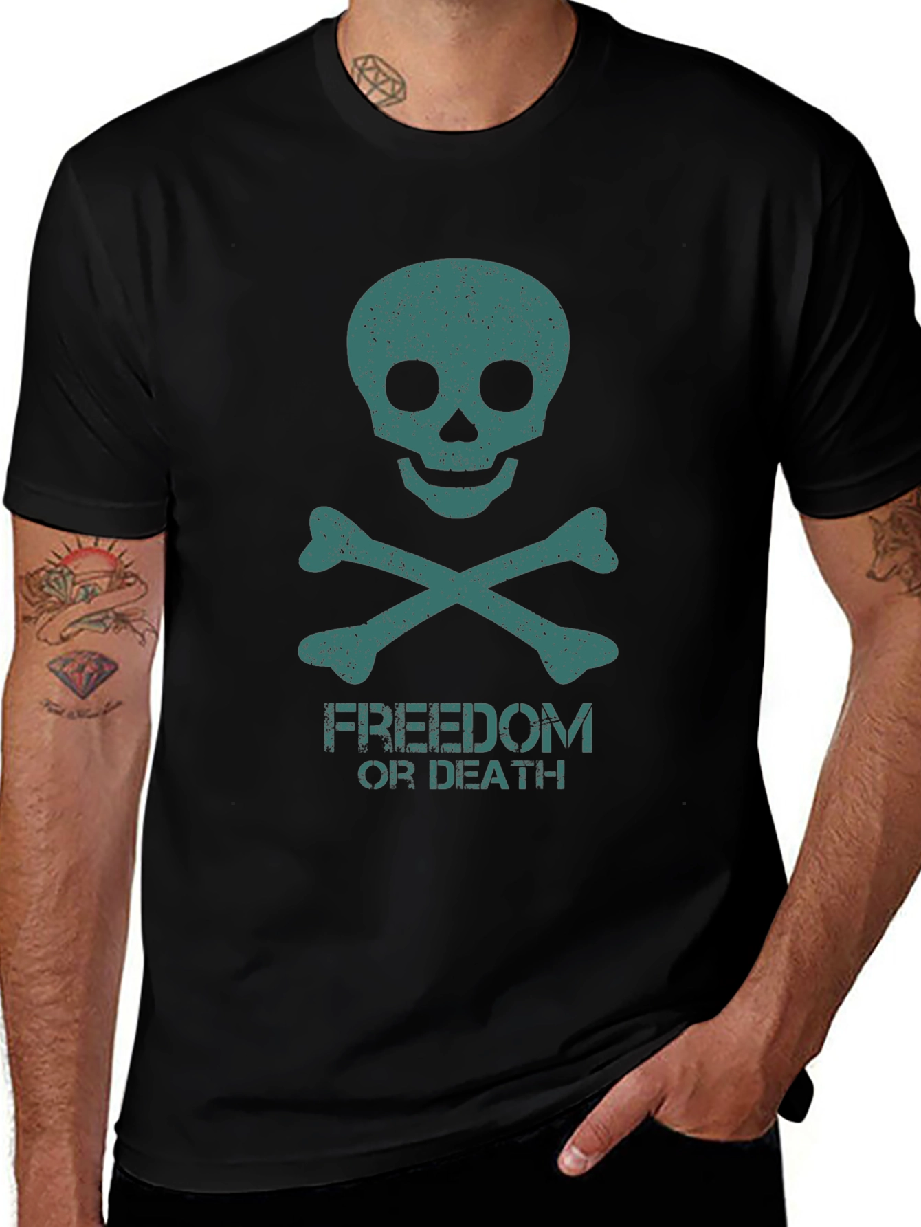 Freedom or Death Skull Graphic Tee