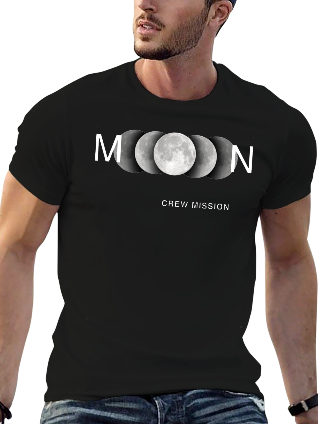 Moon Crew Mission Black T-Shirt