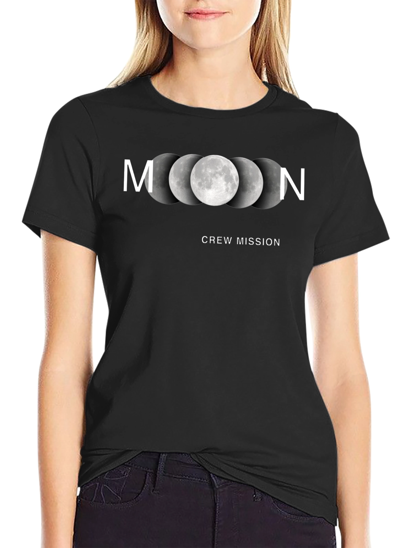 Moon Crew Mission Black T-Shirt