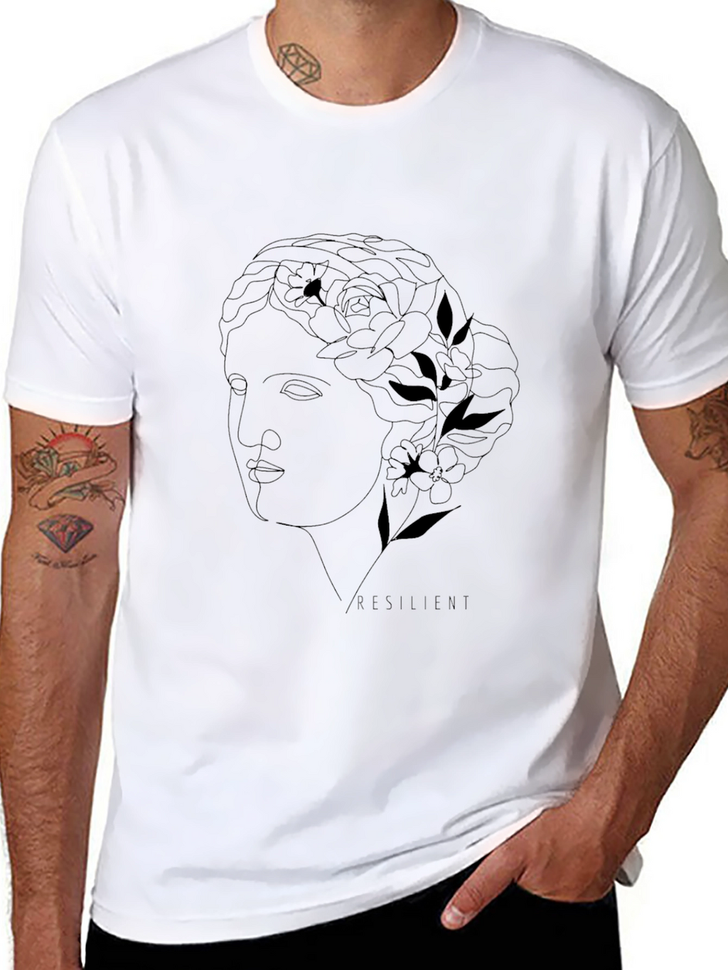 Resilient Graphic Tee - Black Cotton T-Shirt
