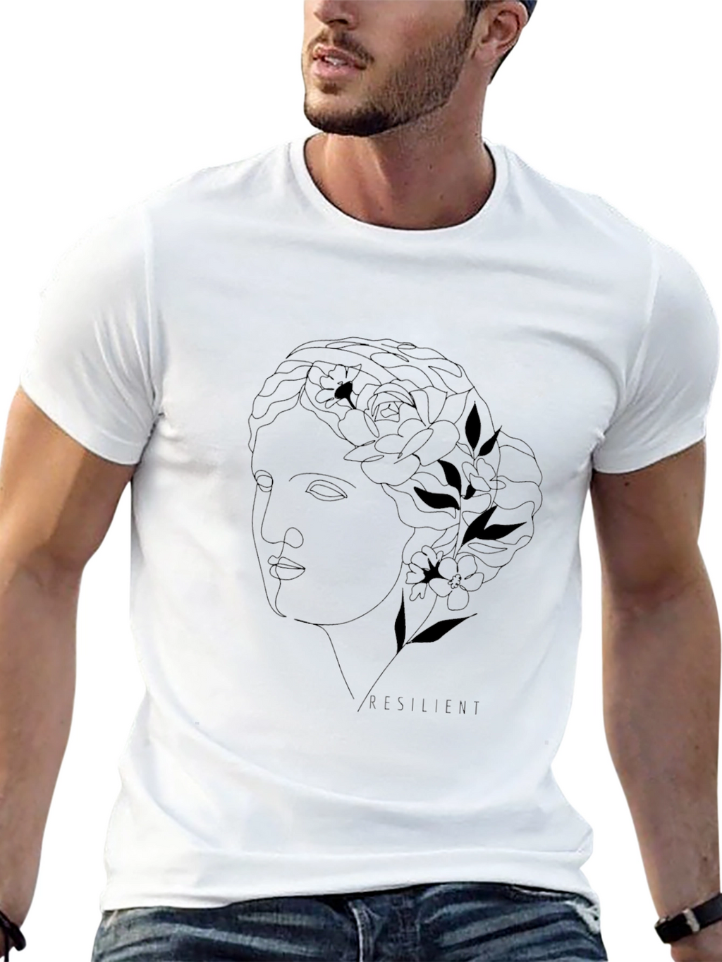 Resilient Graphic Tee - Black Cotton T-Shirt