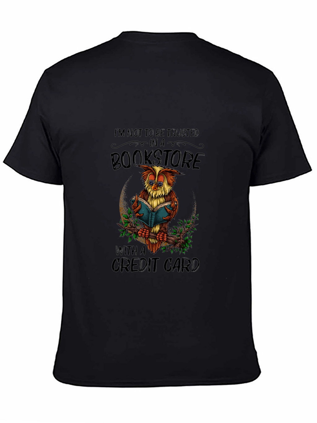 Bookstore Owl T-Shirt: Credit Card Danger!