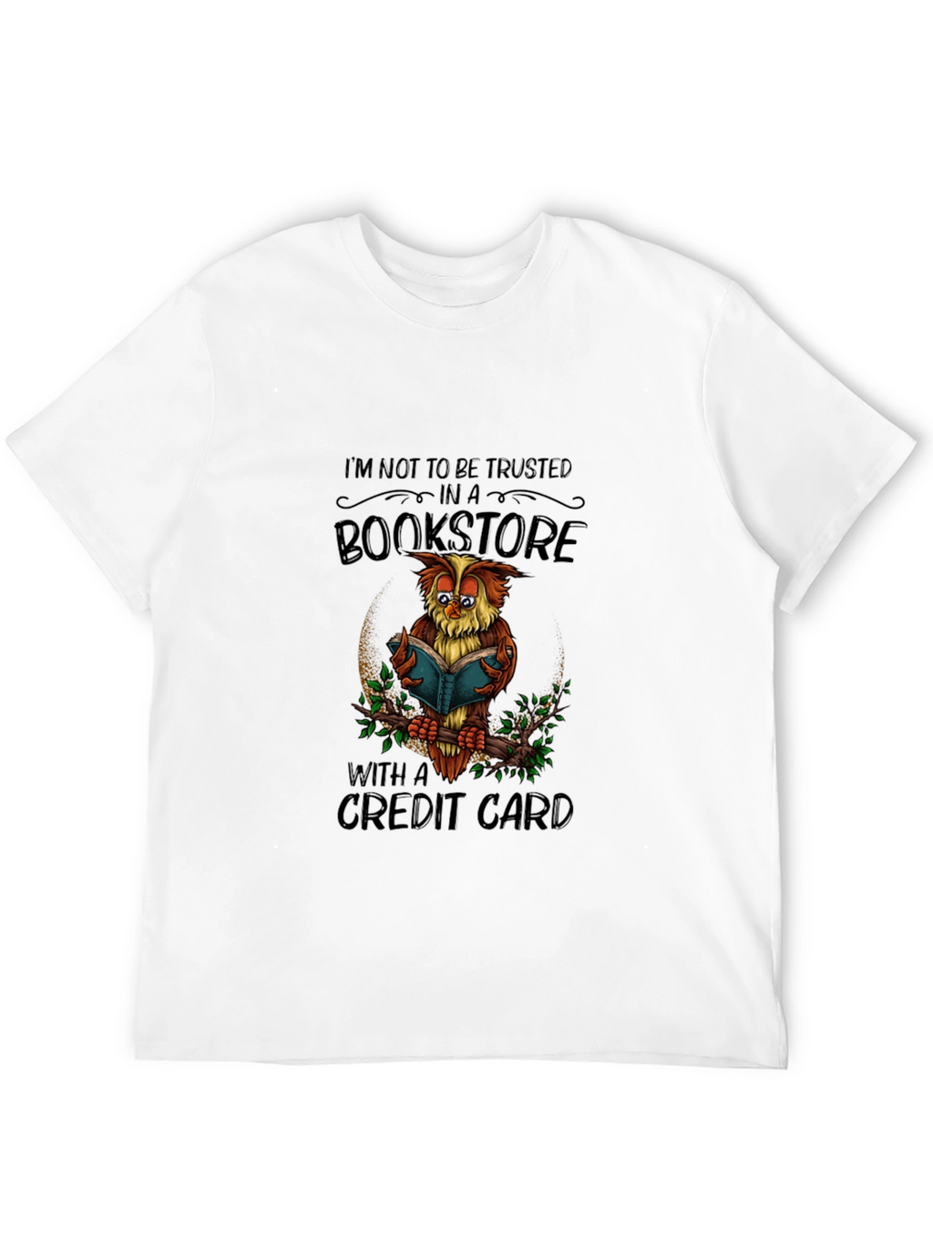 Bookstore Owl T-Shirt: Credit Card Danger!