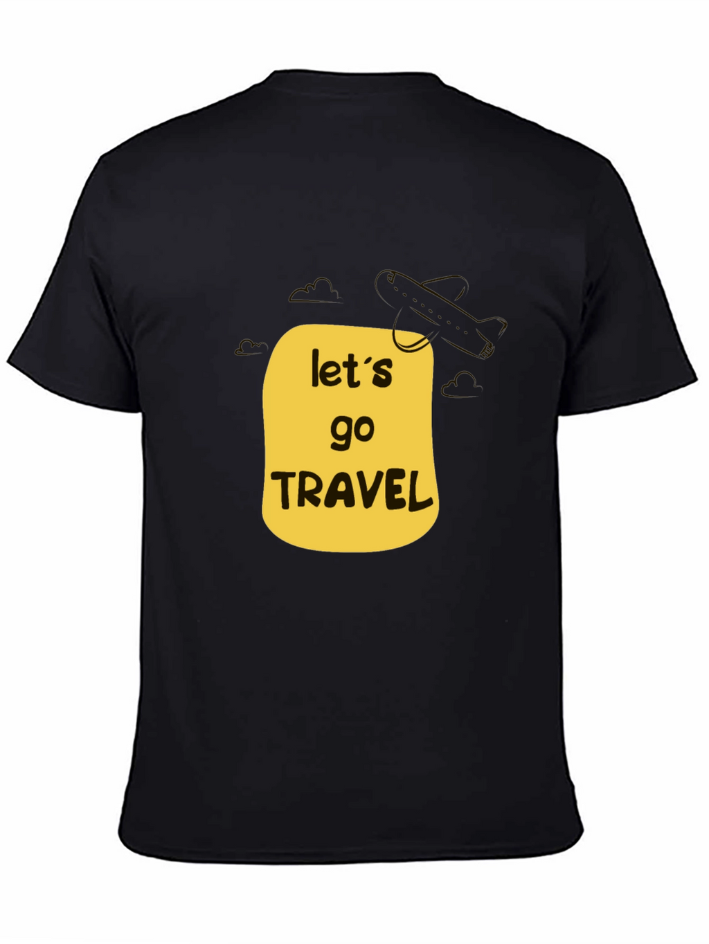 Lets Go Travel Black T-Shirt