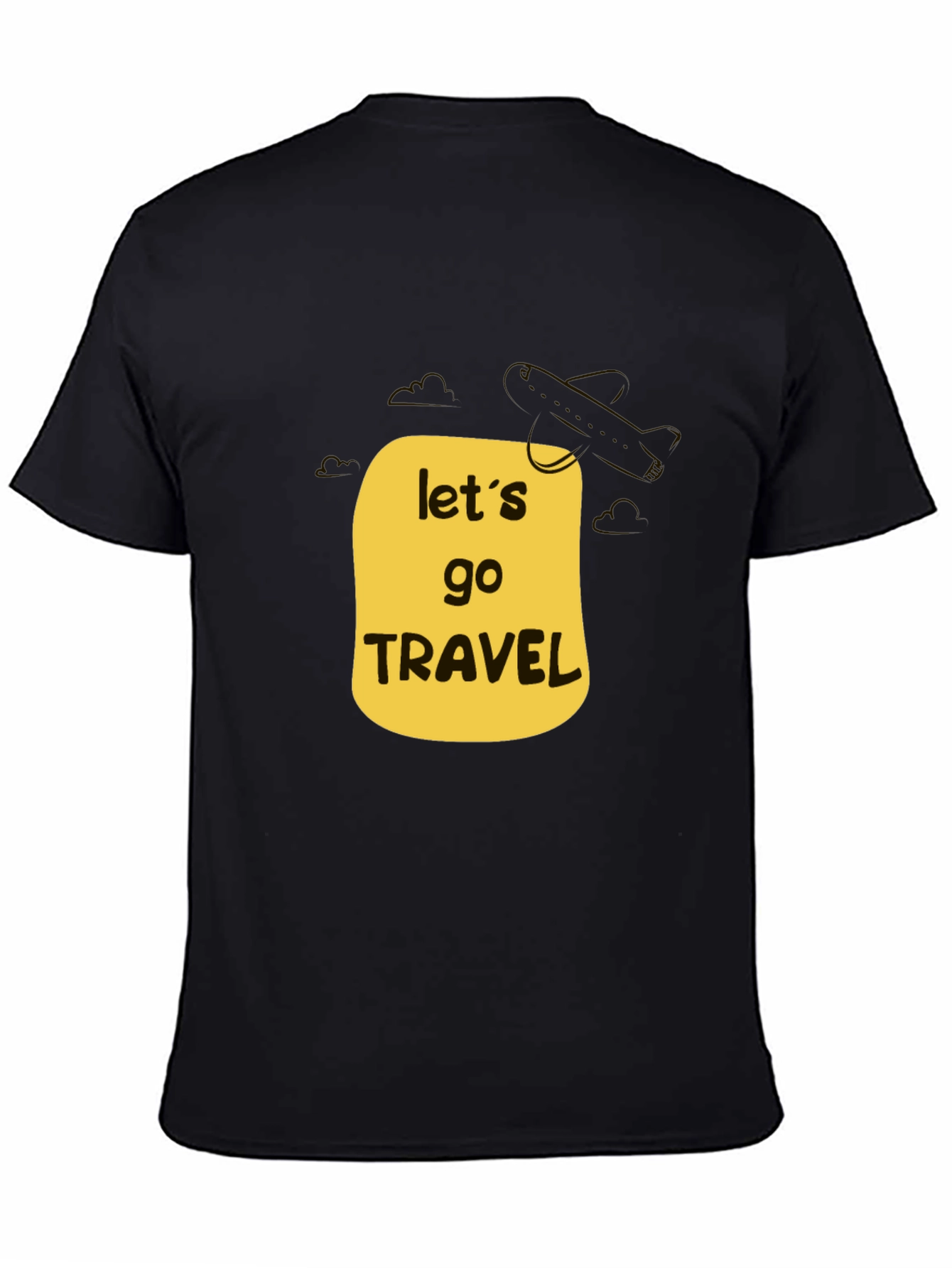 Lets Go Travel Black T-Shirt