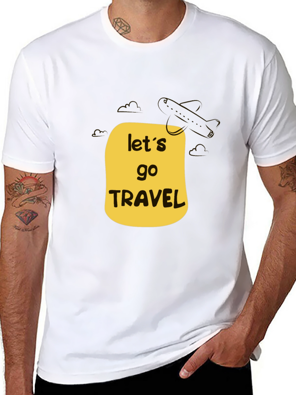 Lets Go Travel Black T-Shirt