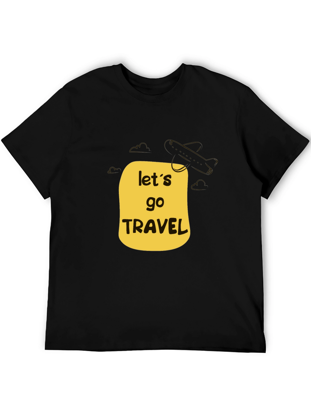 Lets Go Travel Black T-Shirt