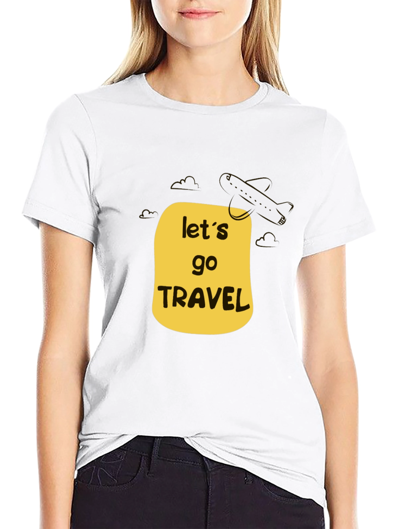 Lets Go Travel Black T-Shirt