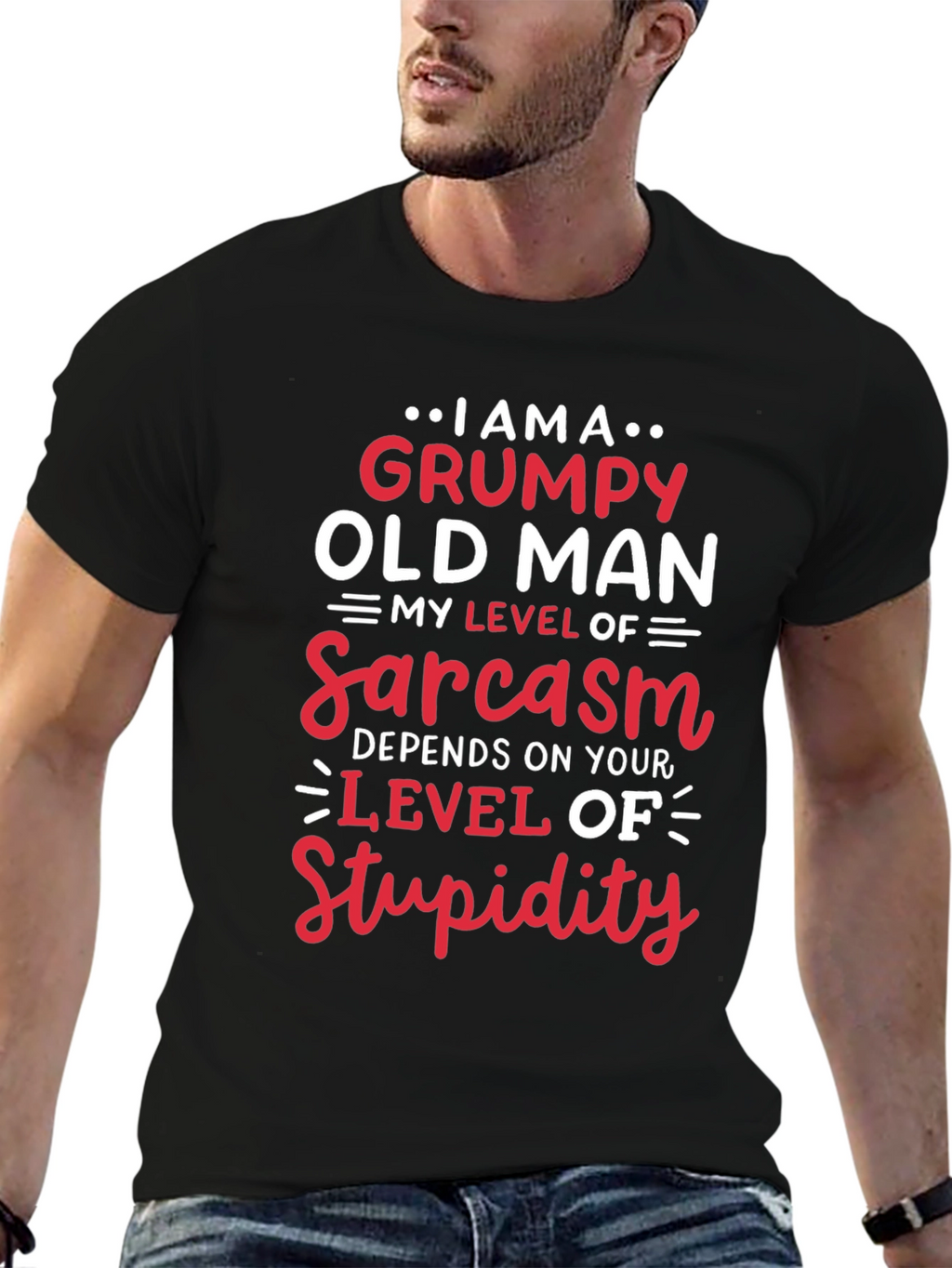 Grumpy Old Man Sarcasm Level T-Shirt