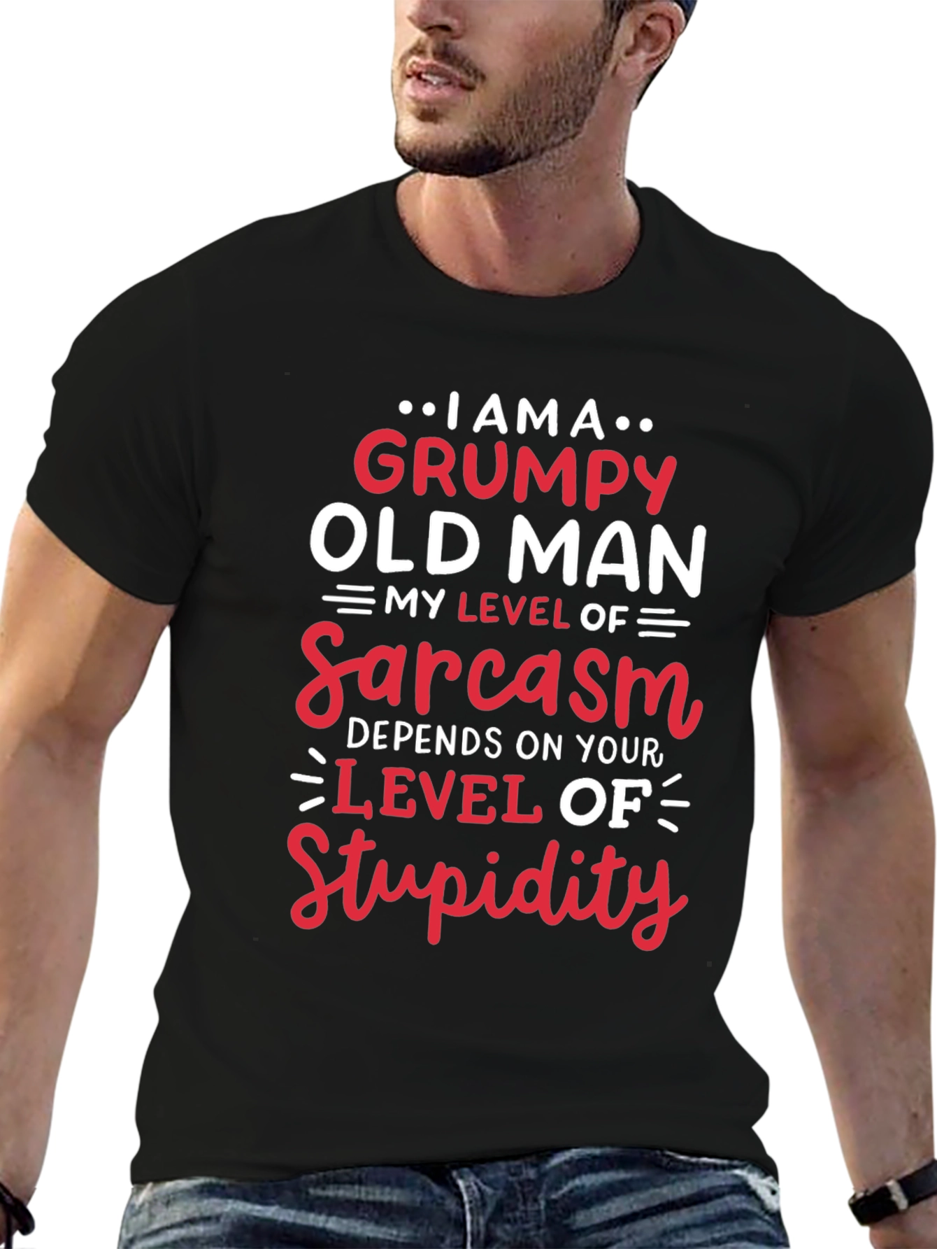 Grumpy Old Man Sarcasm Level T-Shirt