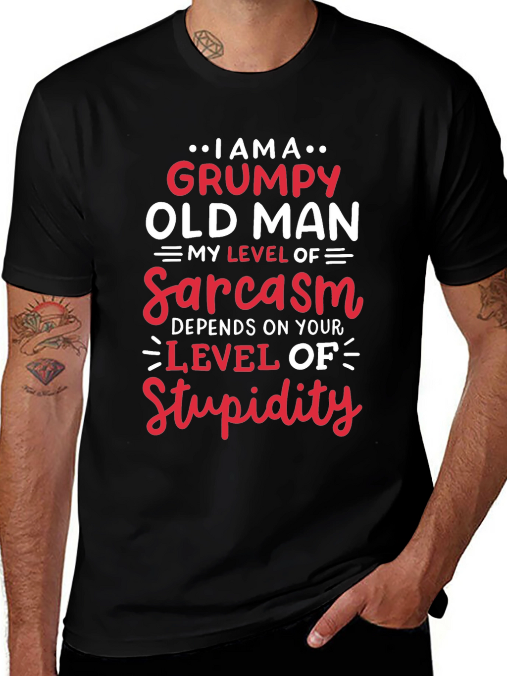 Grumpy Old Man Sarcasm Level T-Shirt