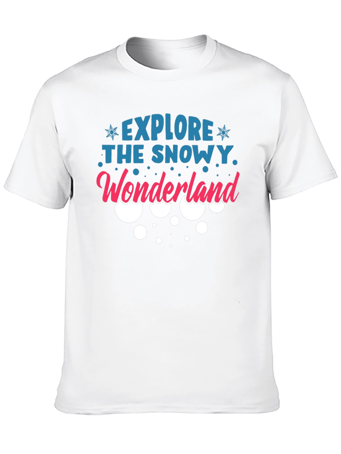 Explore the Snowy Wonderland Black T-Shirt