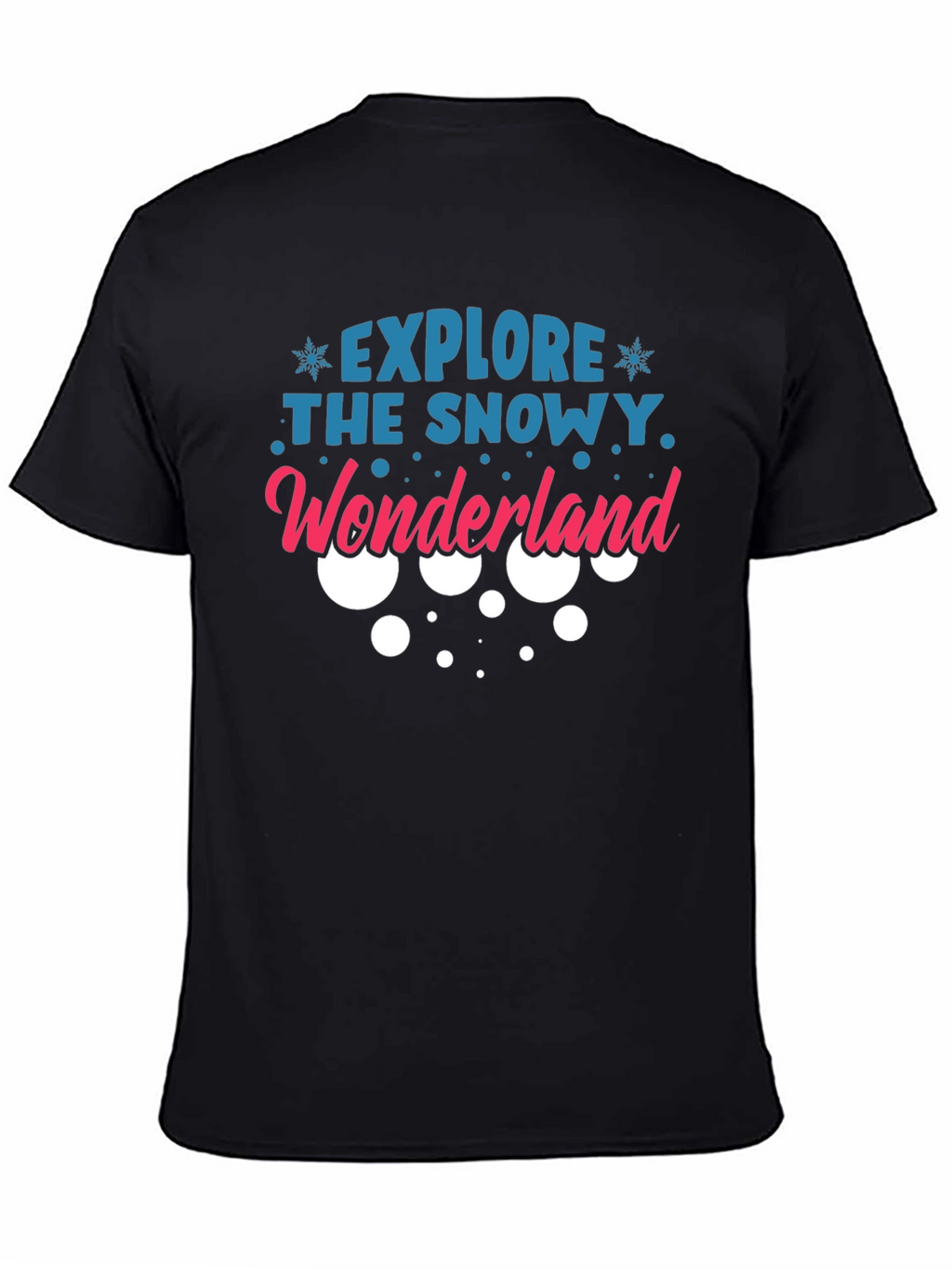 Explore the Snowy Wonderland Black T-Shirt