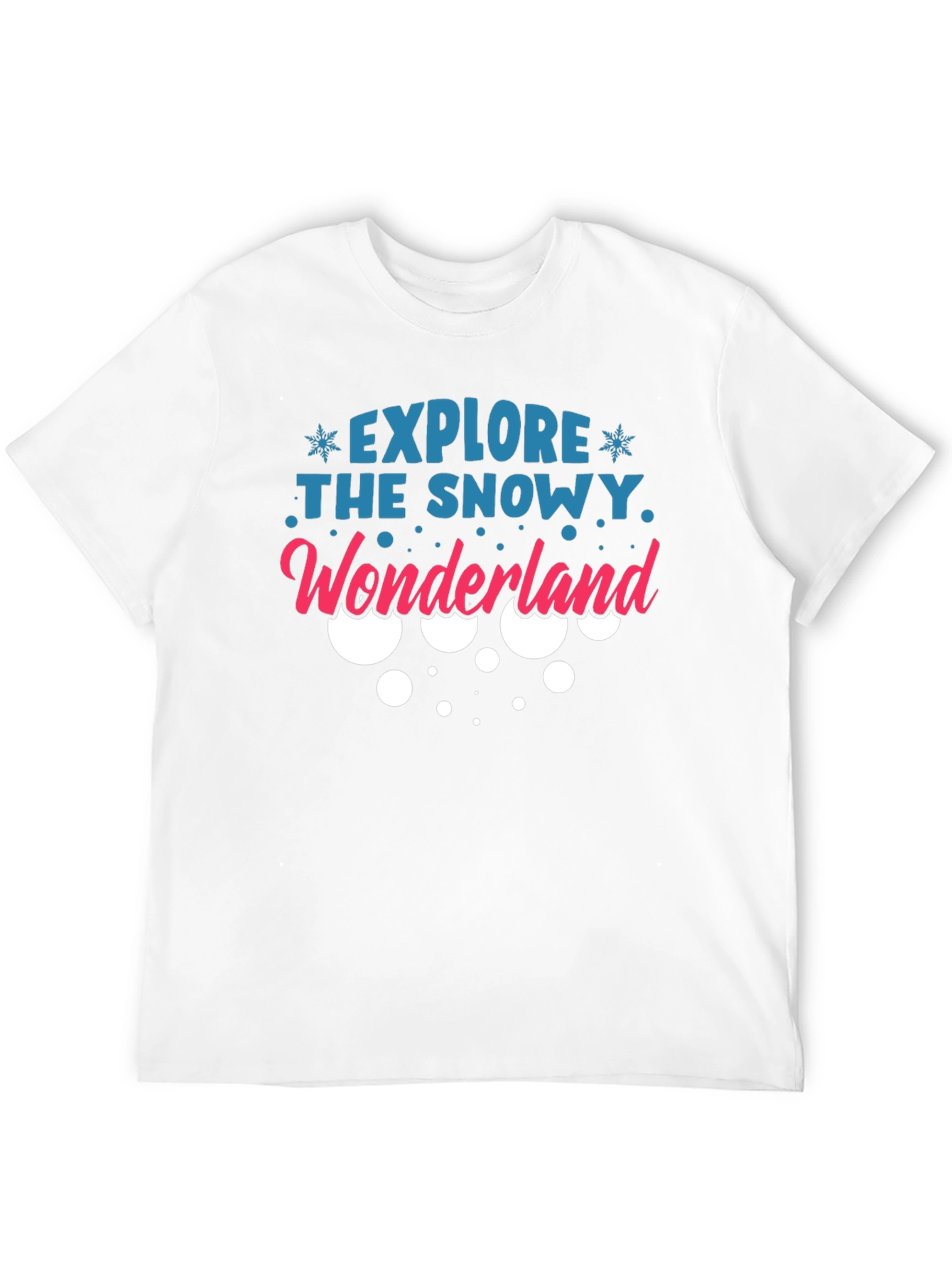 Explore the Snowy Wonderland Black T-Shirt