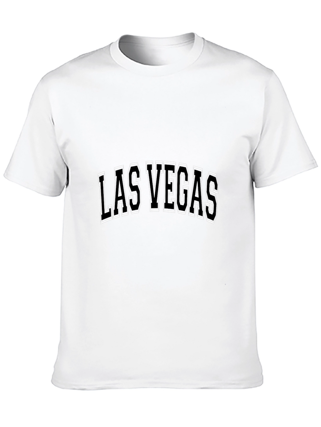 Las Vegas Graphic Print Black T-Shirt
