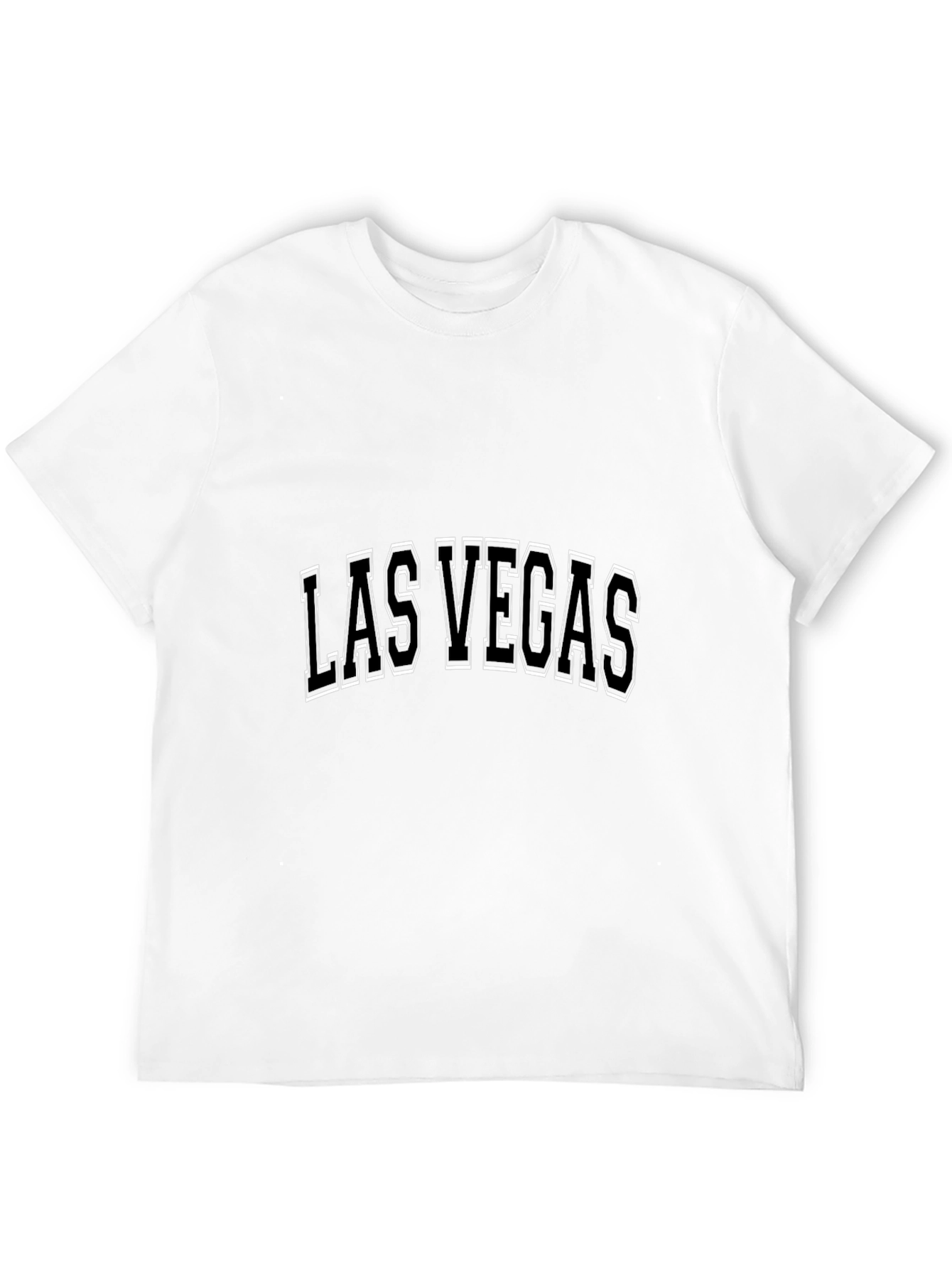 Las Vegas Graphic Print Black T-Shirt