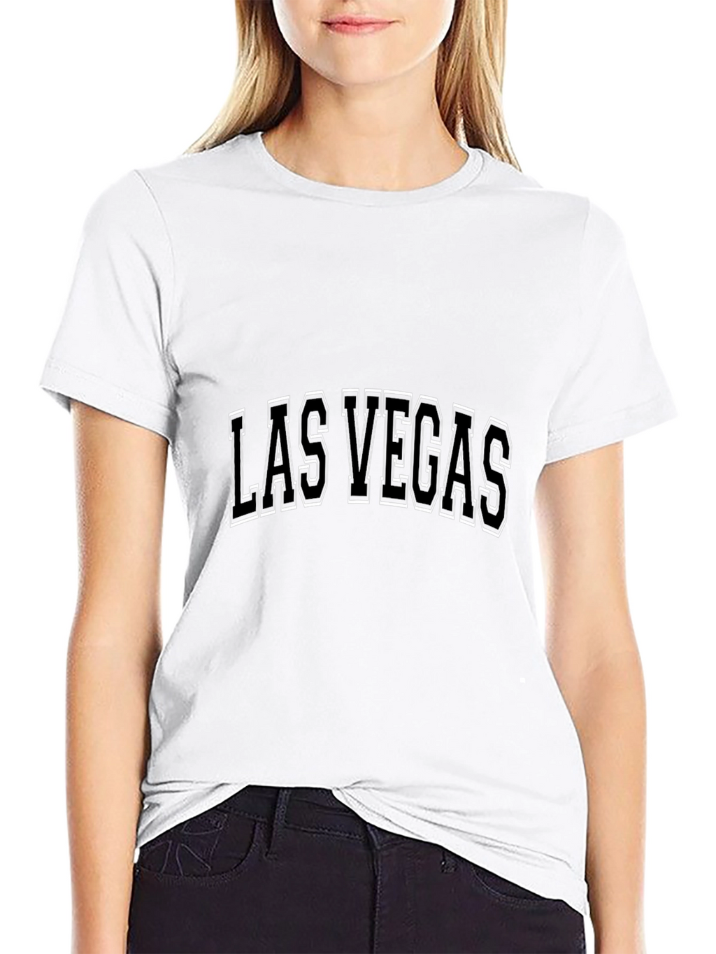 Las Vegas Graphic Print Black T-Shirt