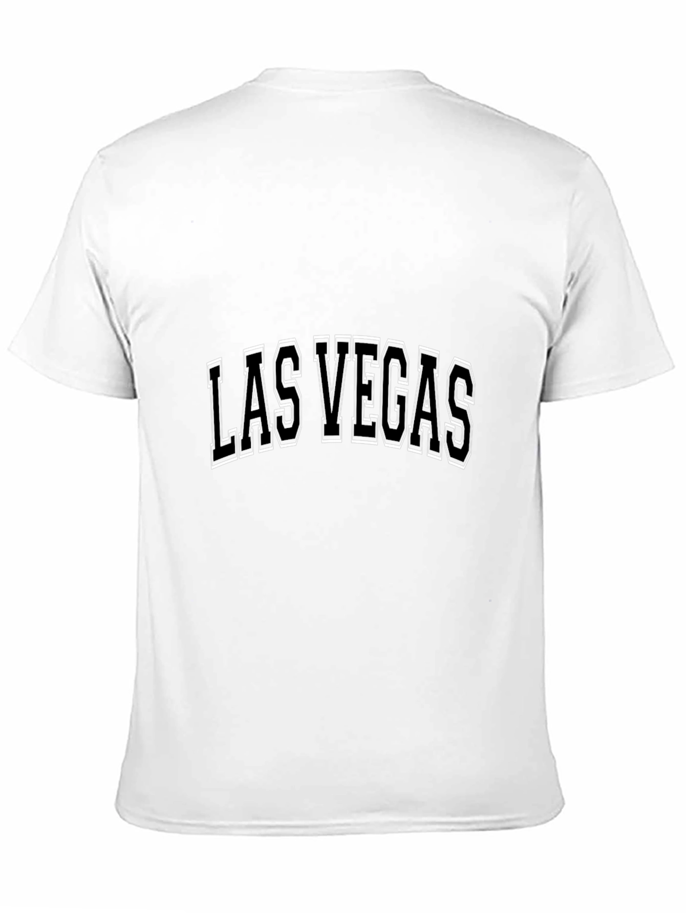 Las Vegas Graphic Print Black T-Shirt