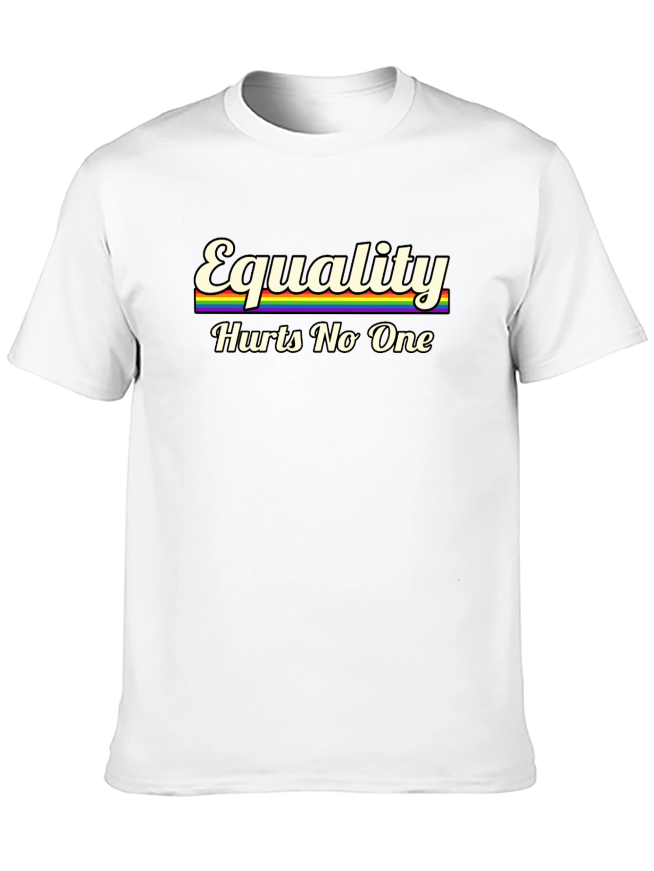 Equality Hurts No One T-Shirt - Rainbow Graphic Tee