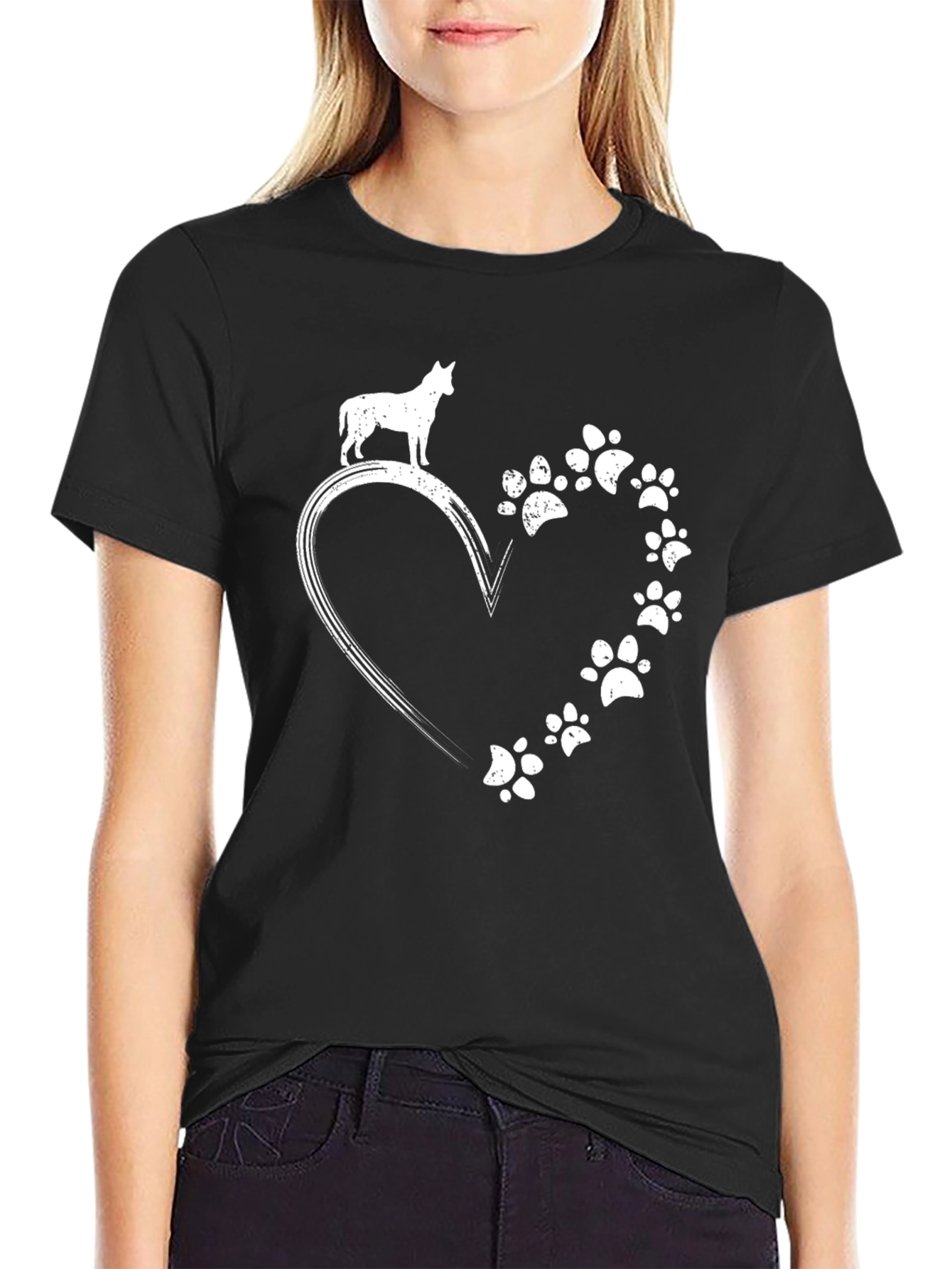 Dog Paw Heart T-Shirt - Unisex
