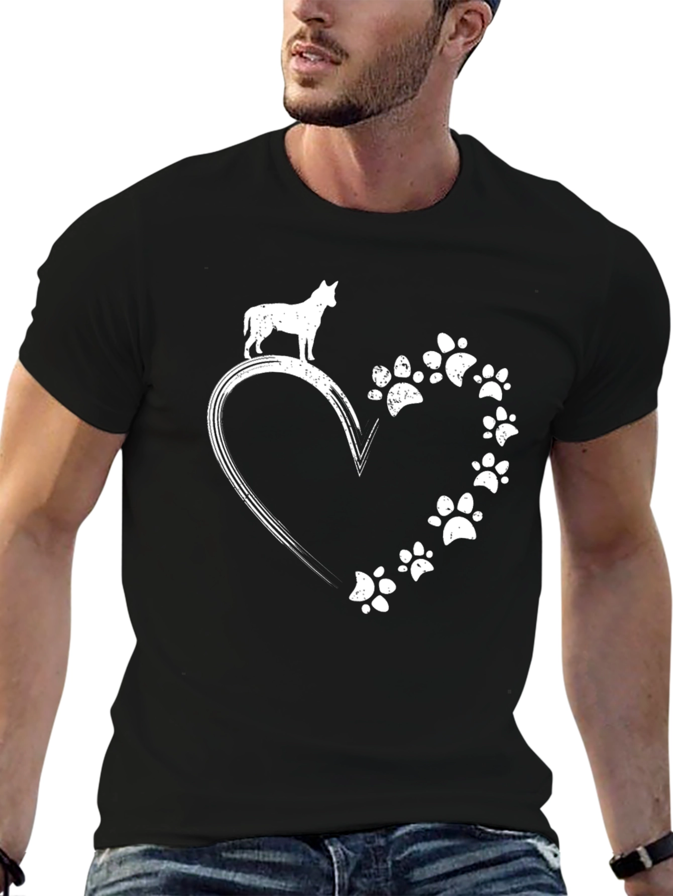 Dog Paw Heart T-Shirt - Unisex