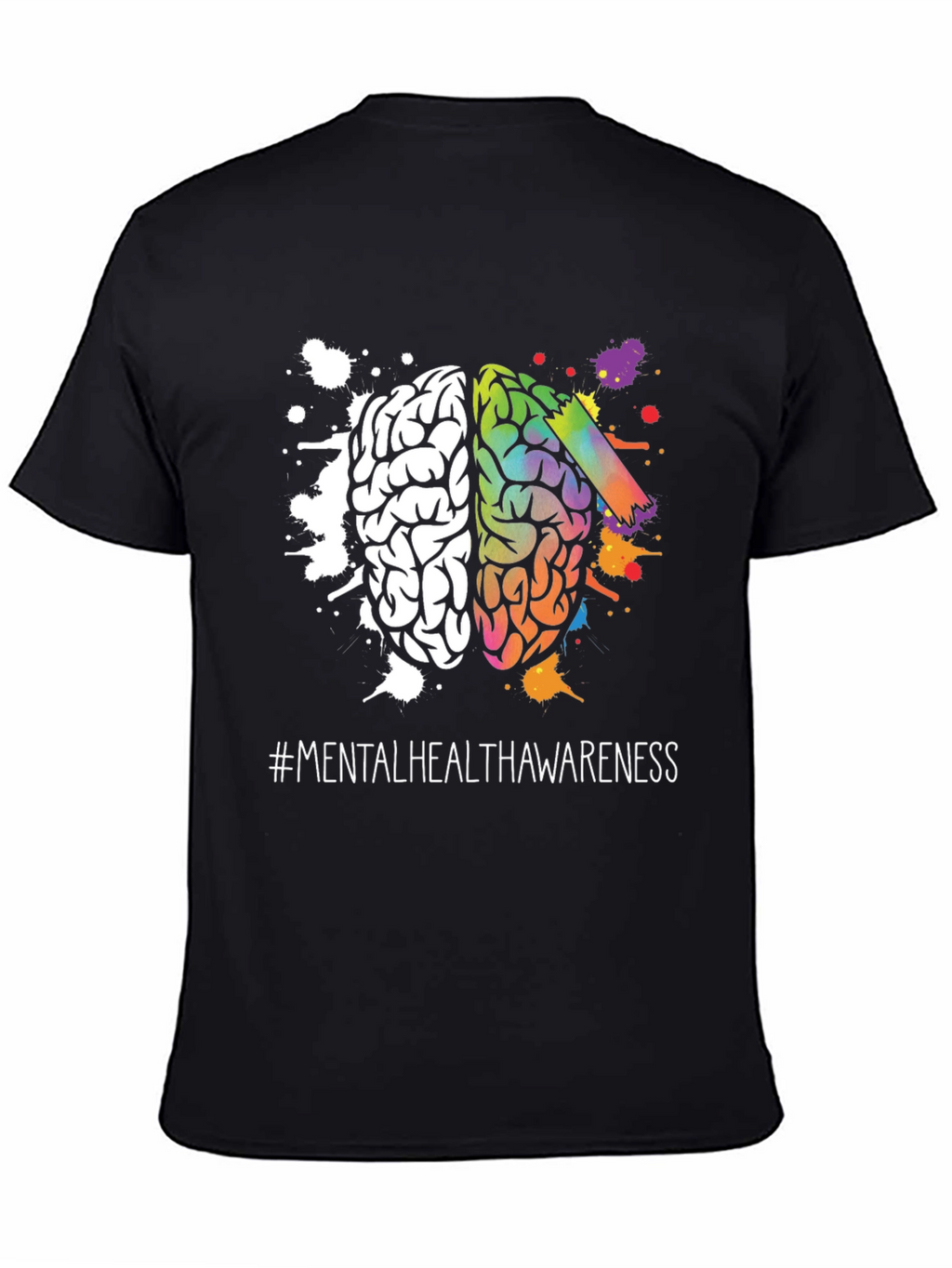 Mental Health Awareness T-Shirt Brain Graphic