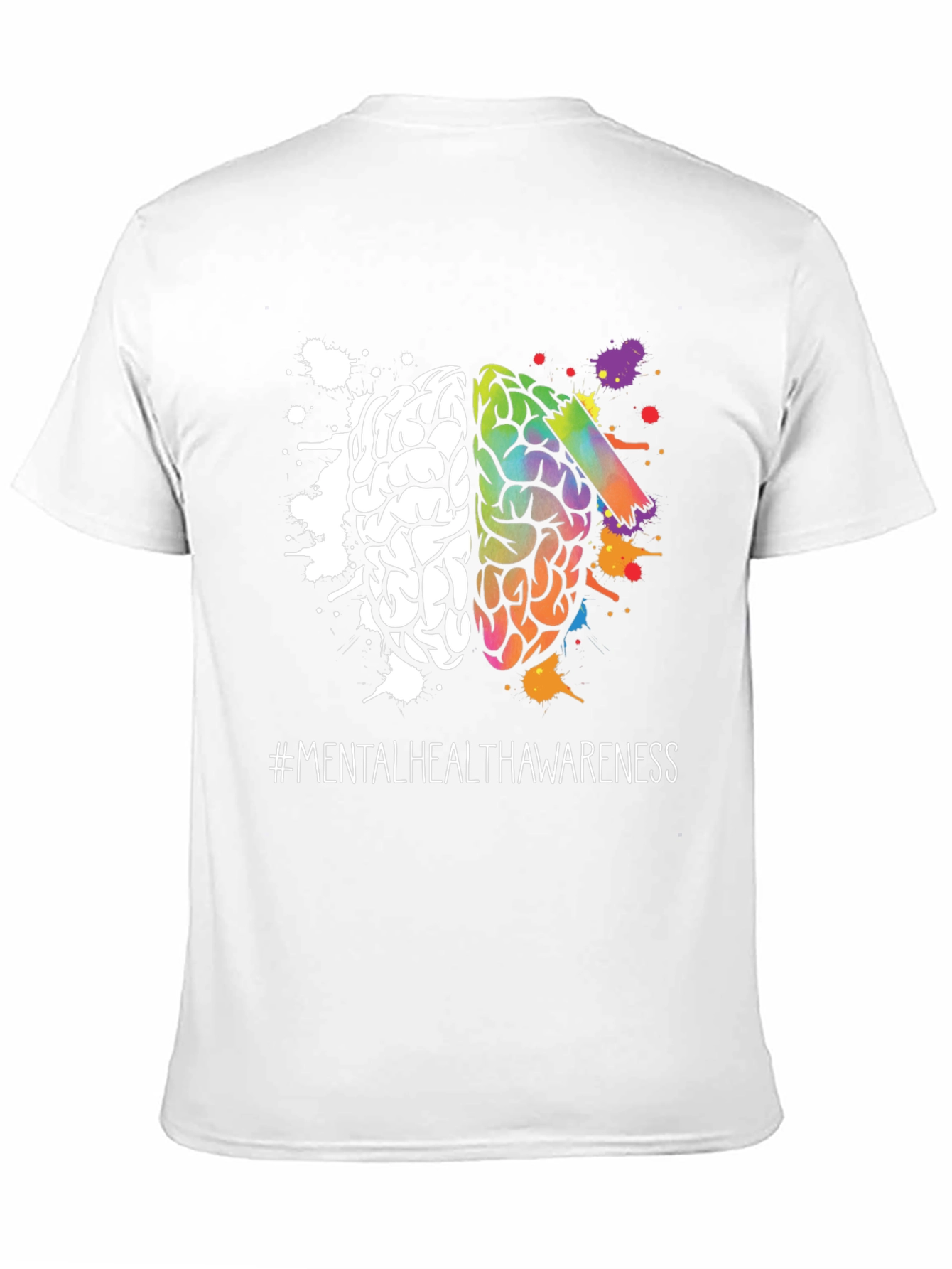 Mental Health Awareness T-Shirt Brain Graphic