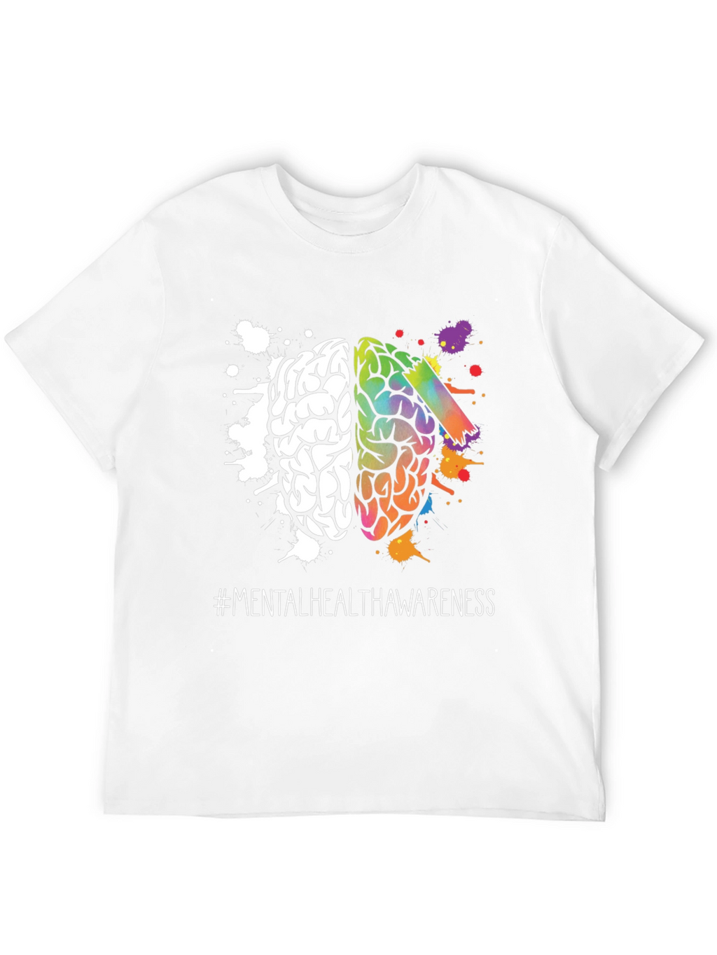 Mental Health Awareness T-Shirt Brain Graphic