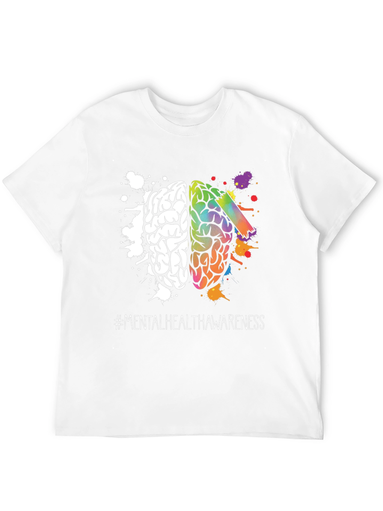 Mental Health Awareness T-Shirt Brain Graphic