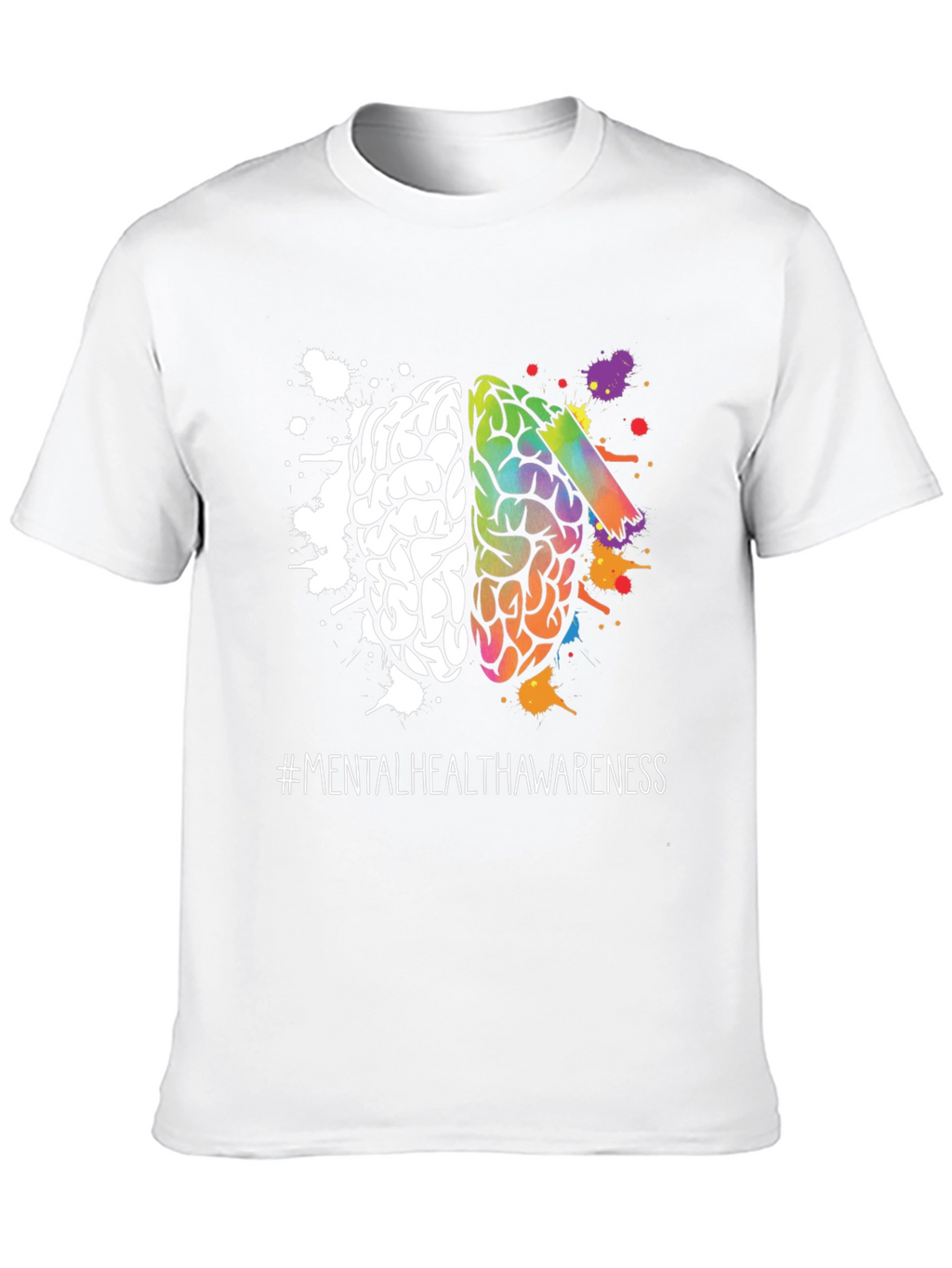 Mental Health Awareness T-Shirt Brain Graphic